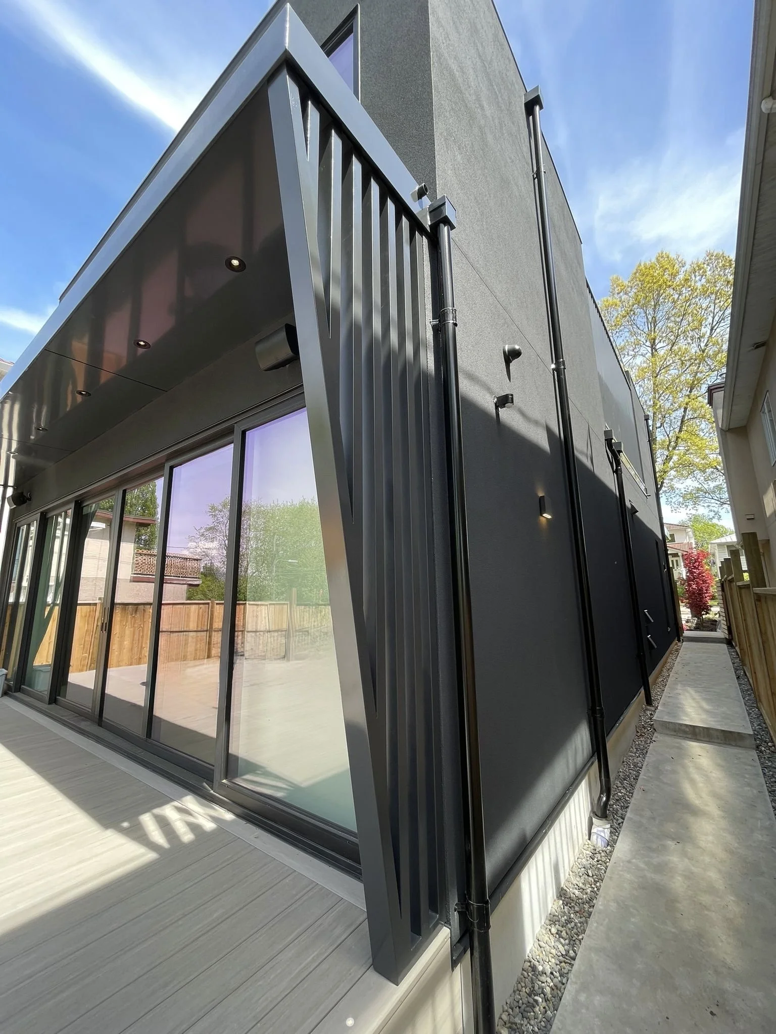 custom metal privacy screen vancouver residential