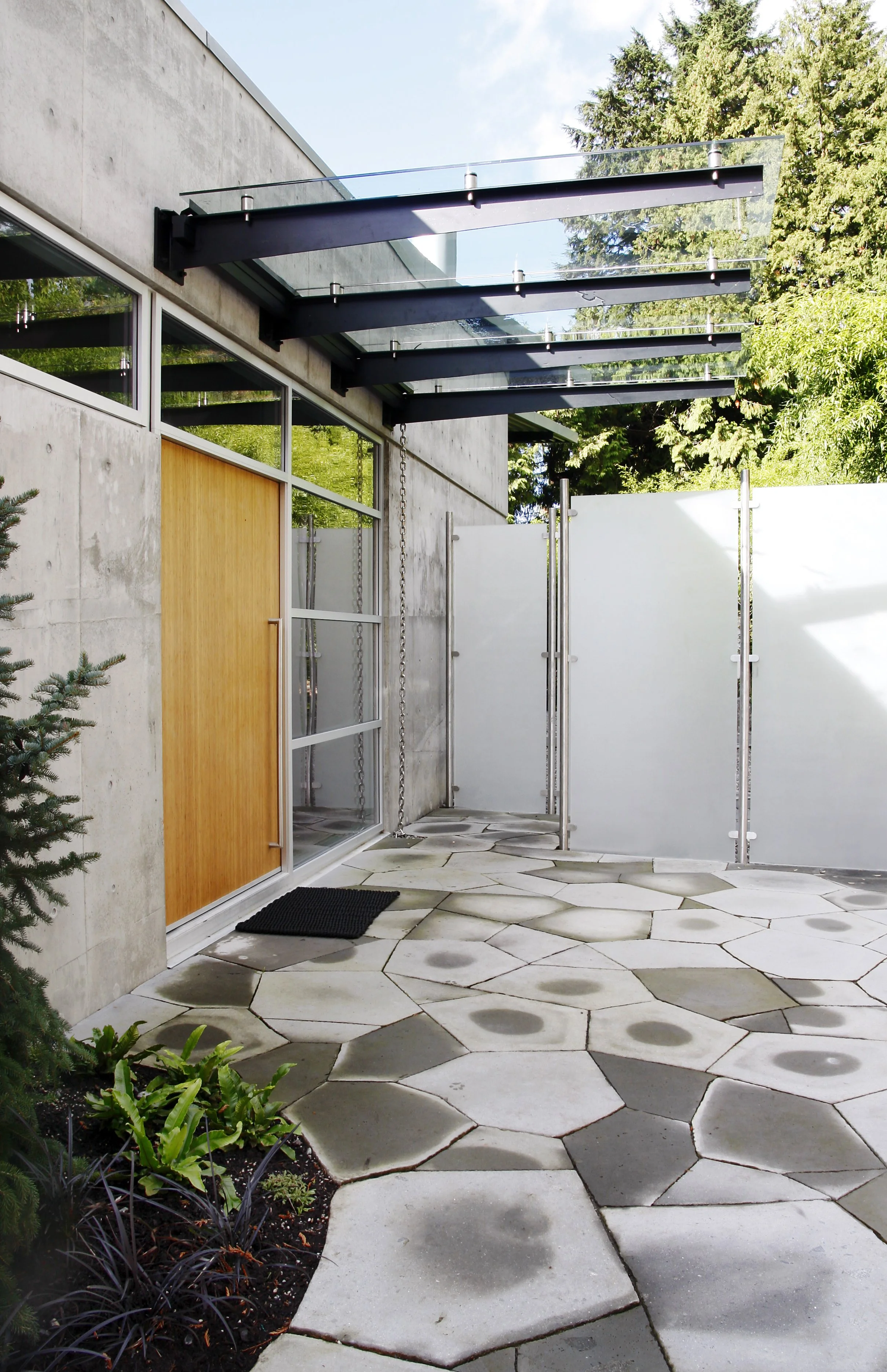 Architectural metal canopy Vancouver custom project