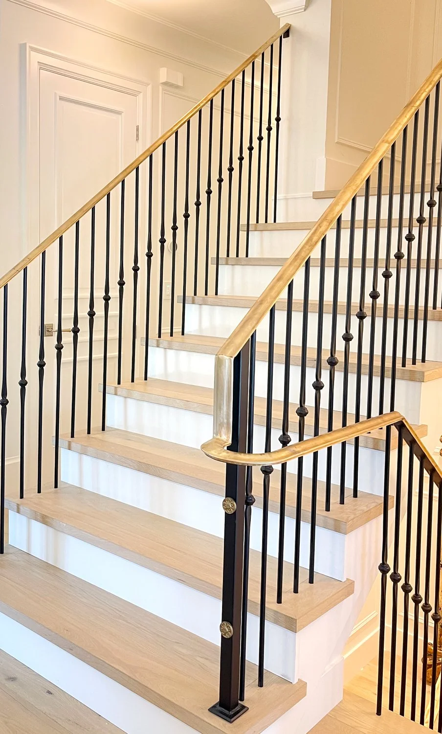 Black metal railing with simple vertical design Vancouver