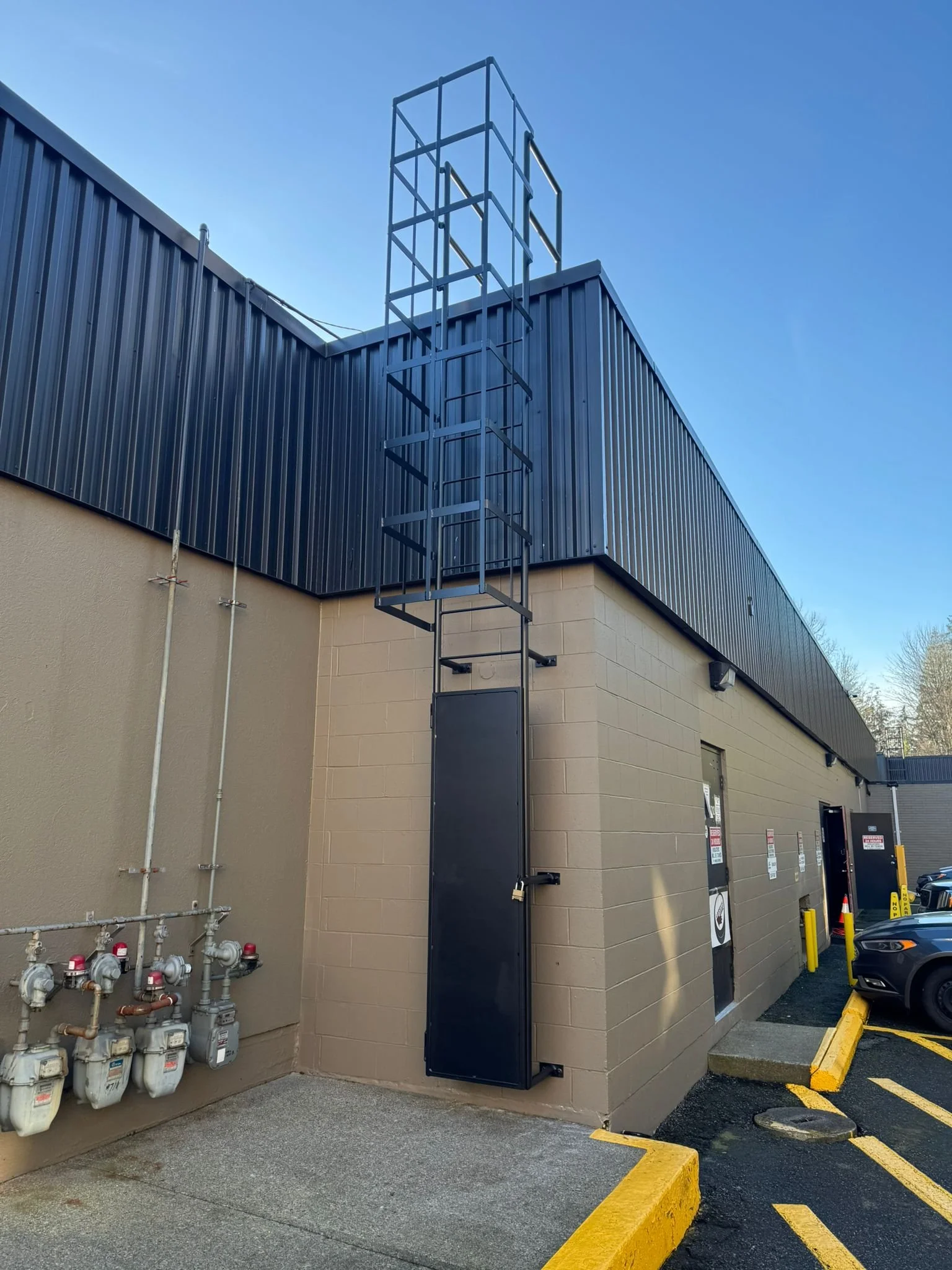 custom metal ladder exterior access Vancouver building 7
