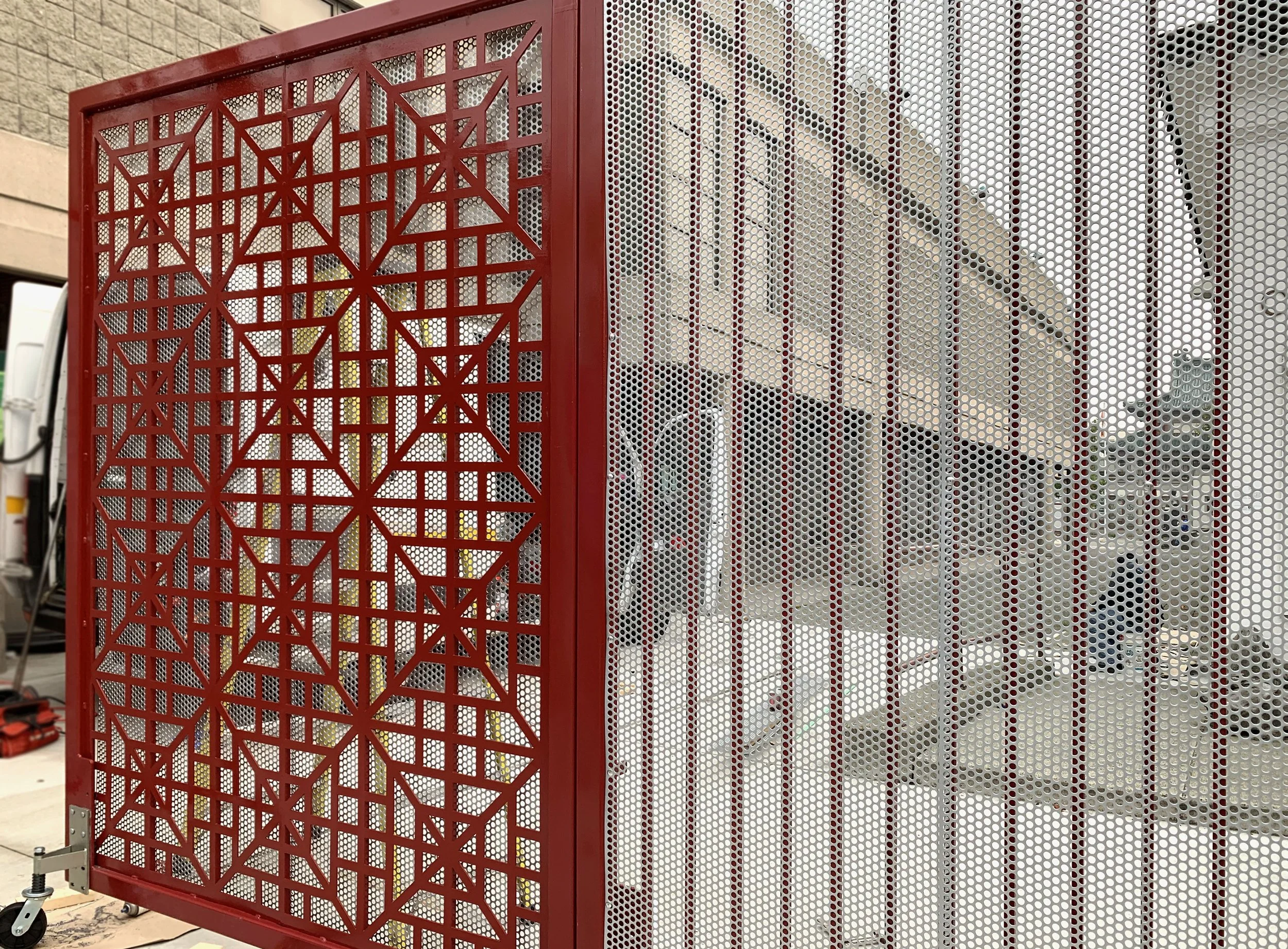 Decorative metal privacy screen Vancouver laser cut design