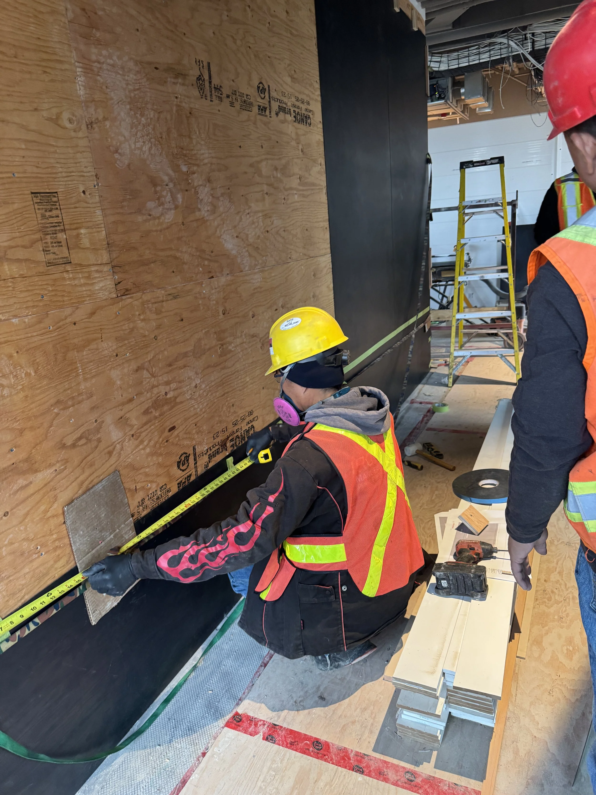 Custom Blackened Steel Wall Panels