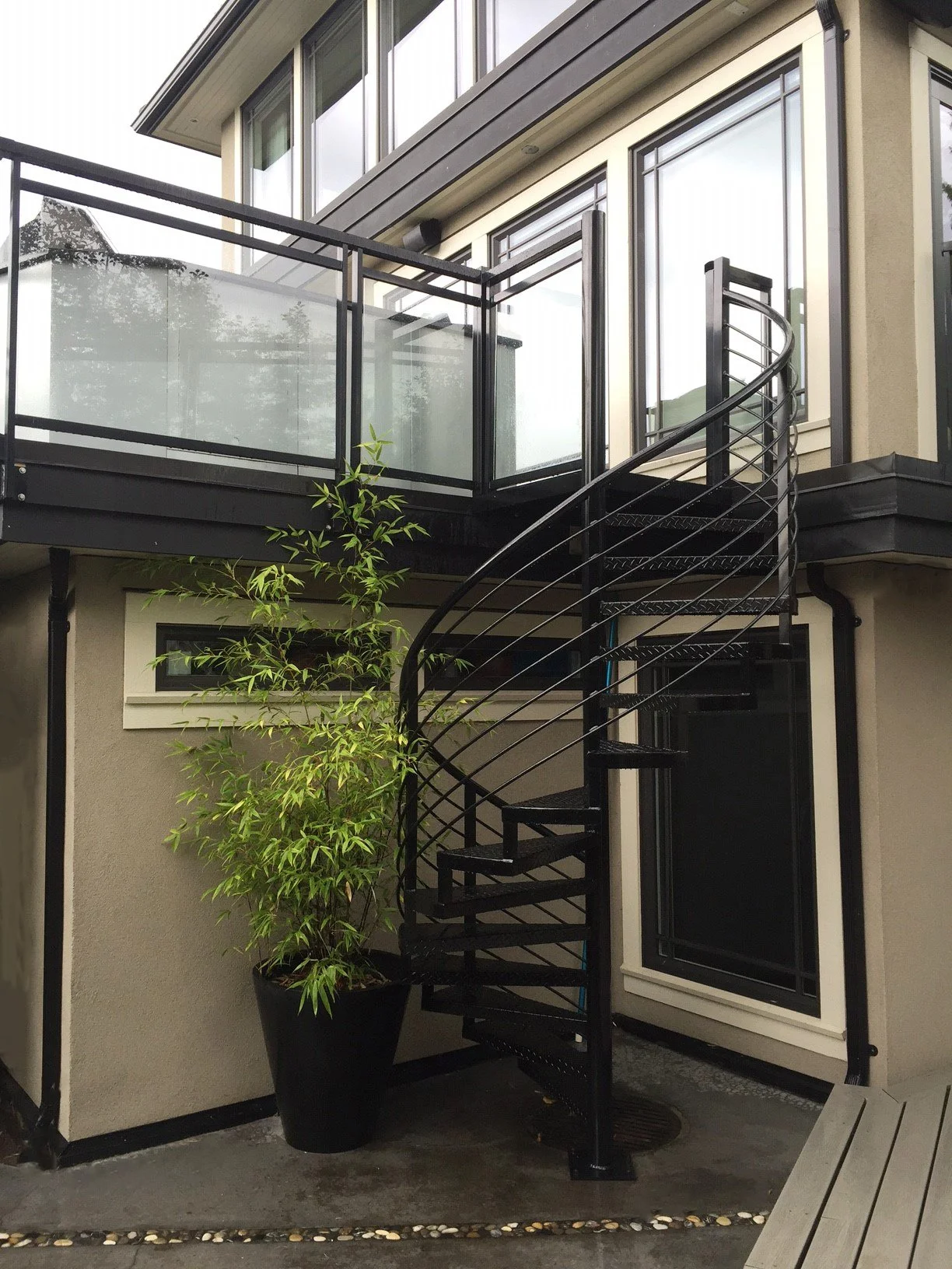 Custom metal spiral staircase design for modern homes in Vancouver