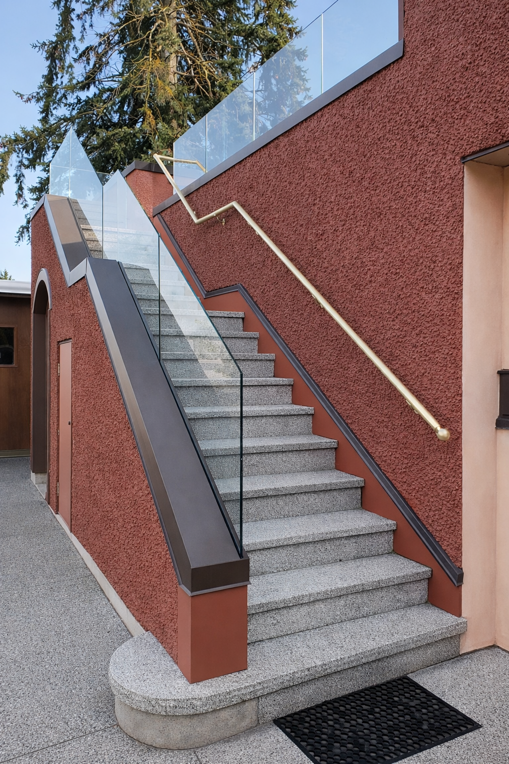 Exterior glass railing for deck and patio | Custom metal and glass railings in Vancouver by Iron Age Manufacturing 