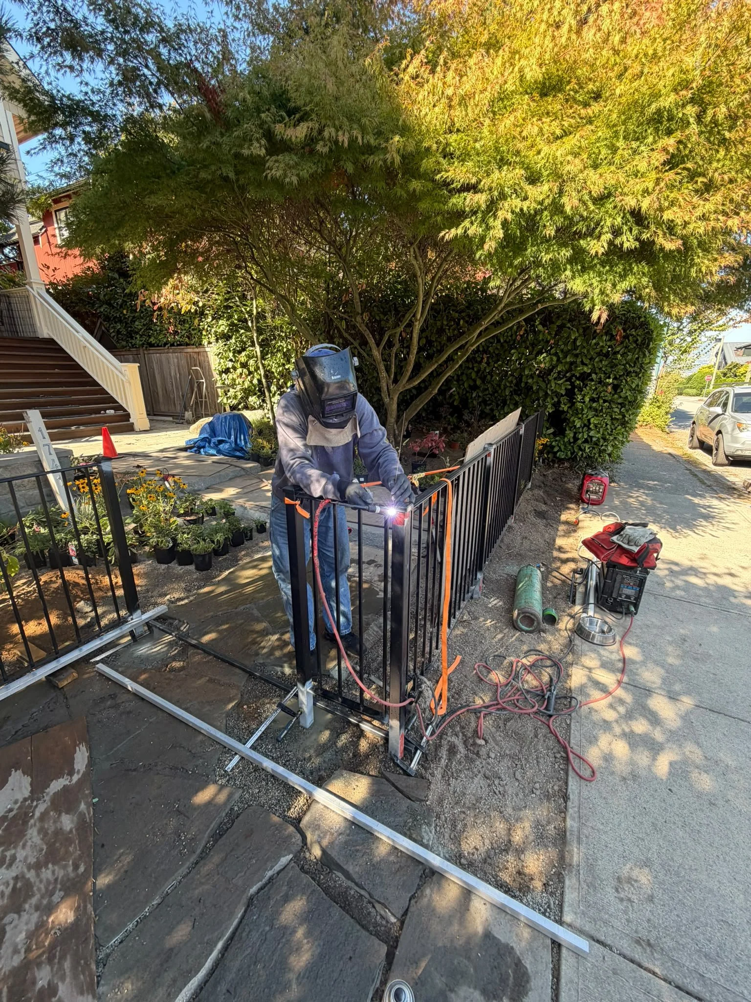 Custom exterior metal railing connection for a Vancouver project   2