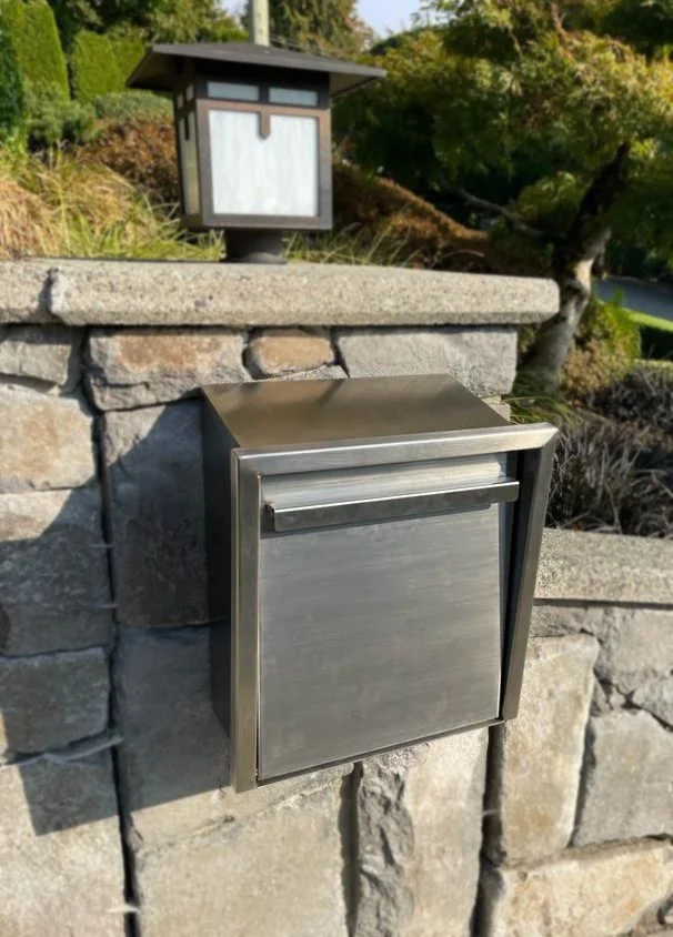 architectural metal signage frame vancouver exterior mailbox