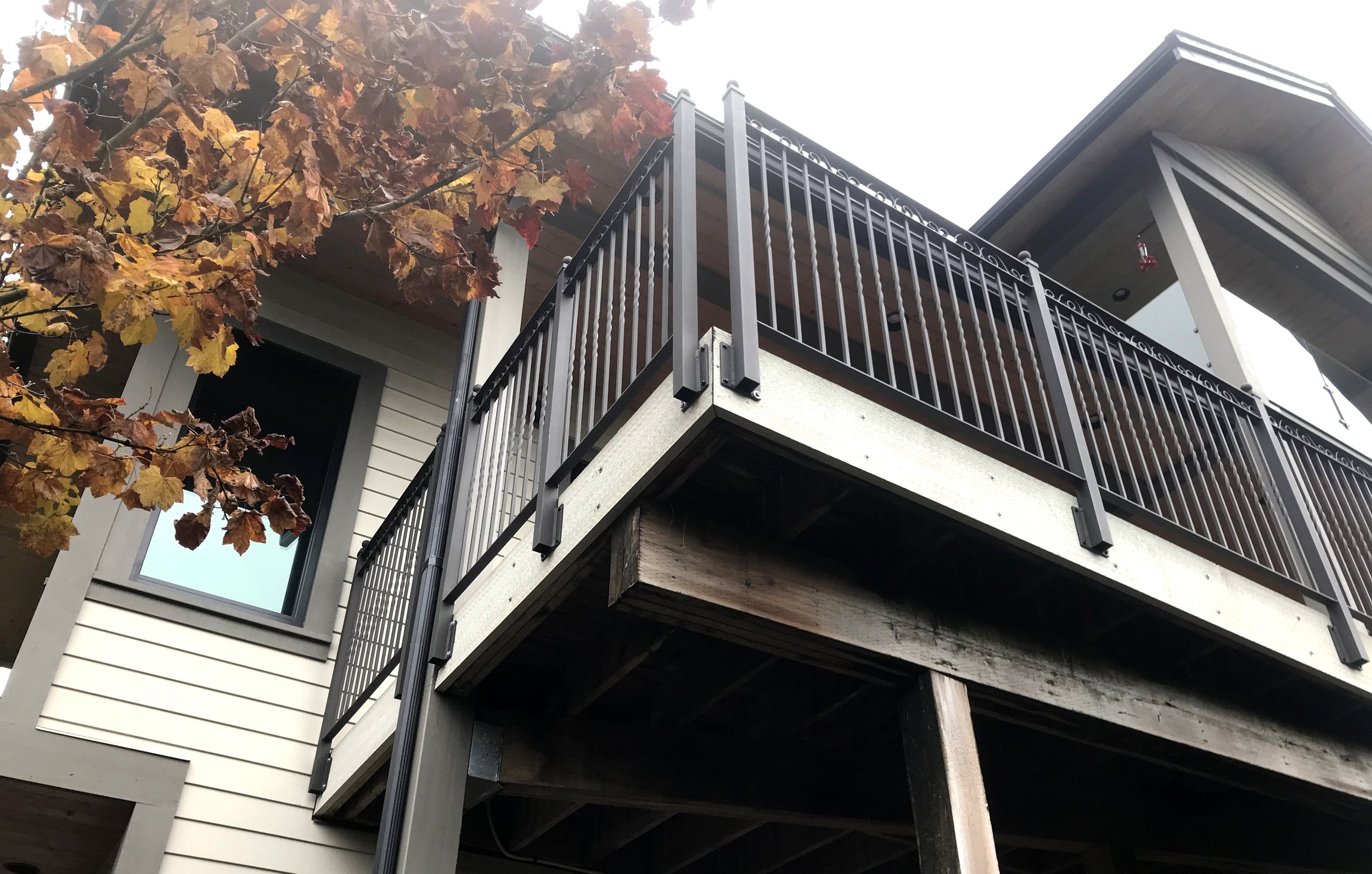Metal deck railing installation Vancouver