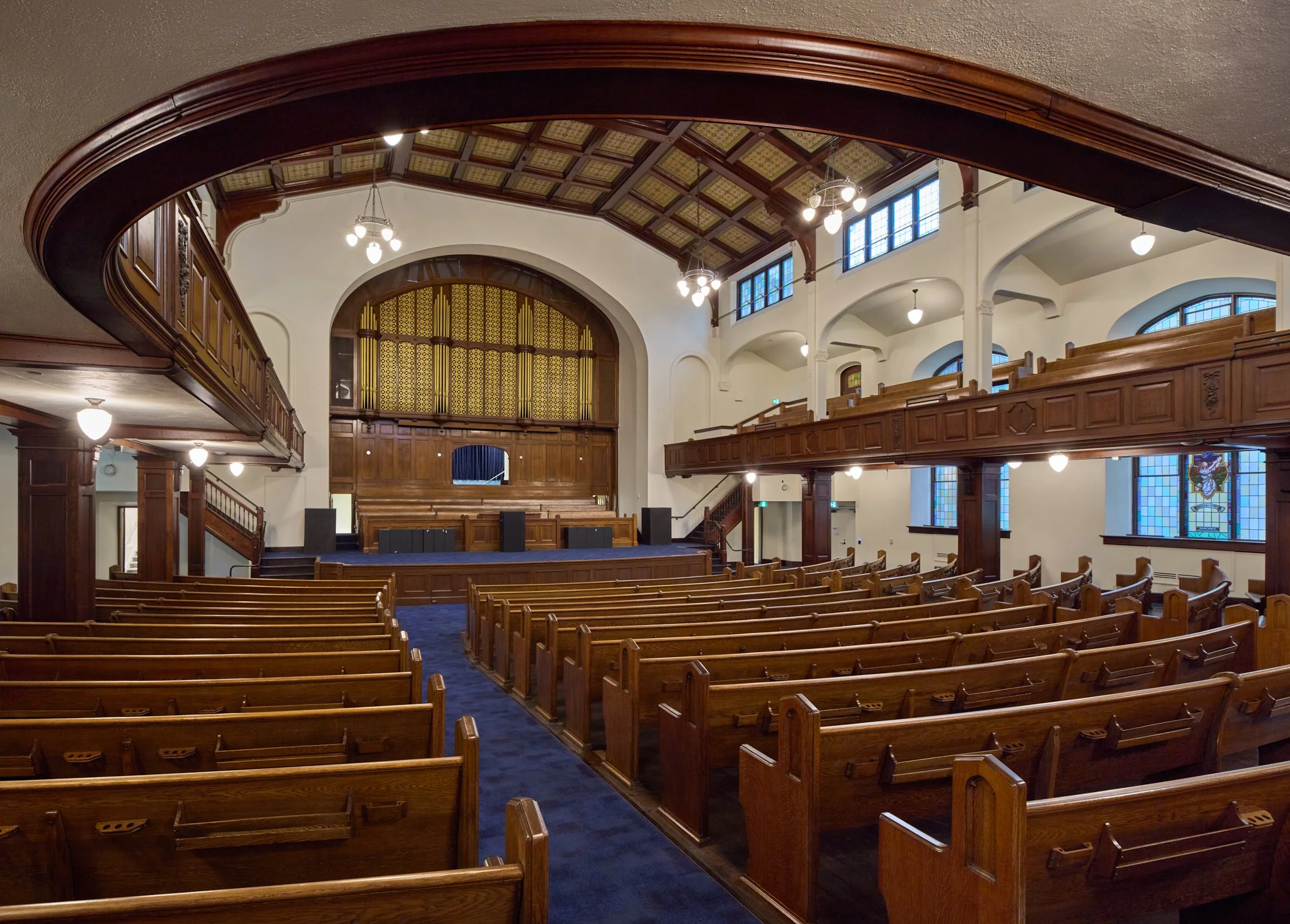 Decorative architectural metal pipes fabricated by Iron Age Manufacturing for the First Baptist Church restoration in Vancouver. 3