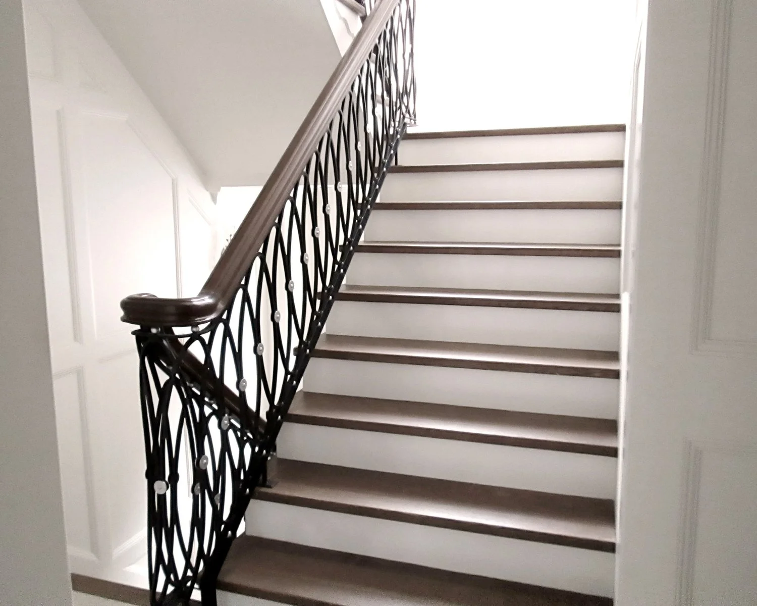 Custom black handrail for contemporary home Vancouver