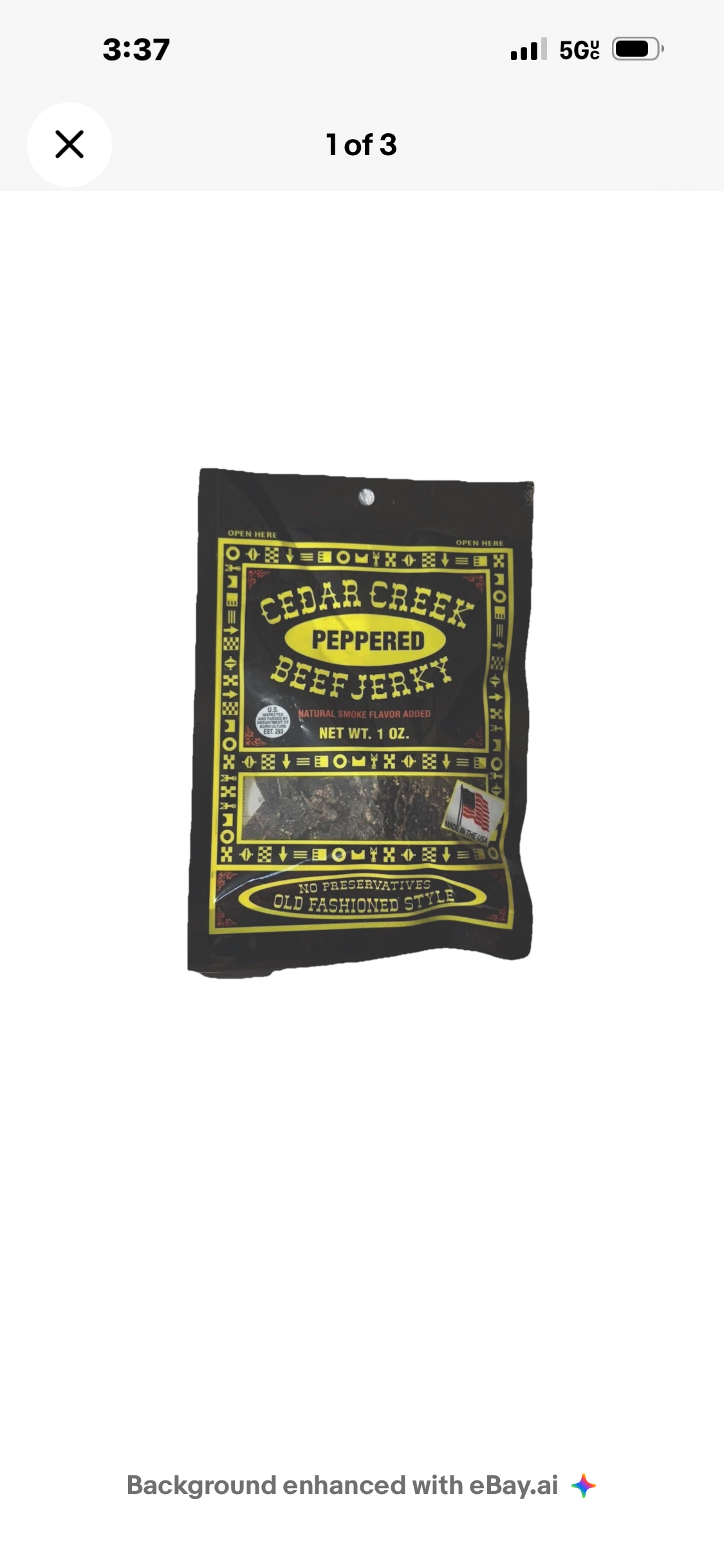 1oz Cedar Creek Beef Jerky- Pepper