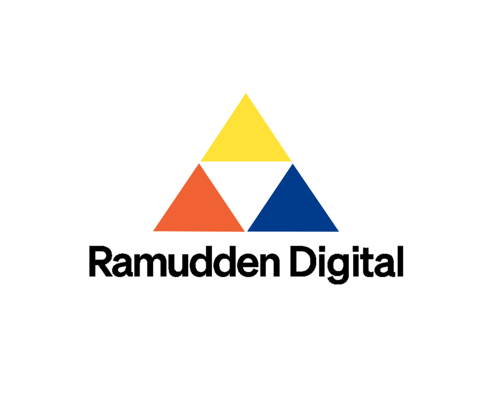 Logo featuring 3 stacked triangles in a pyramid formation and the Words Ramudden Digital underneath.