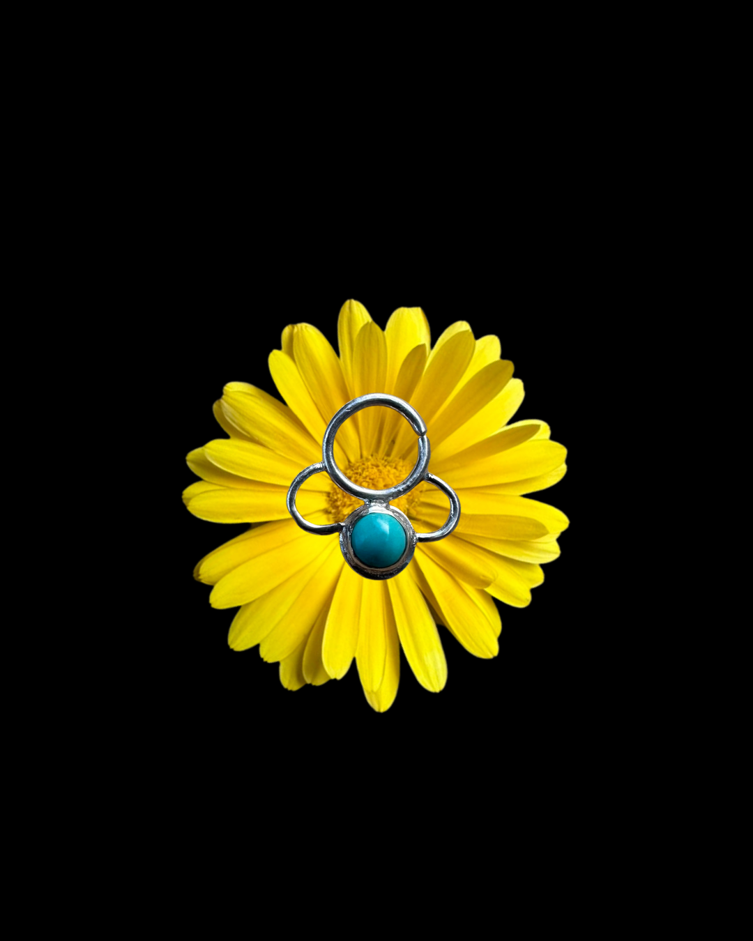 Turquoise Ribbon Septum Ring II