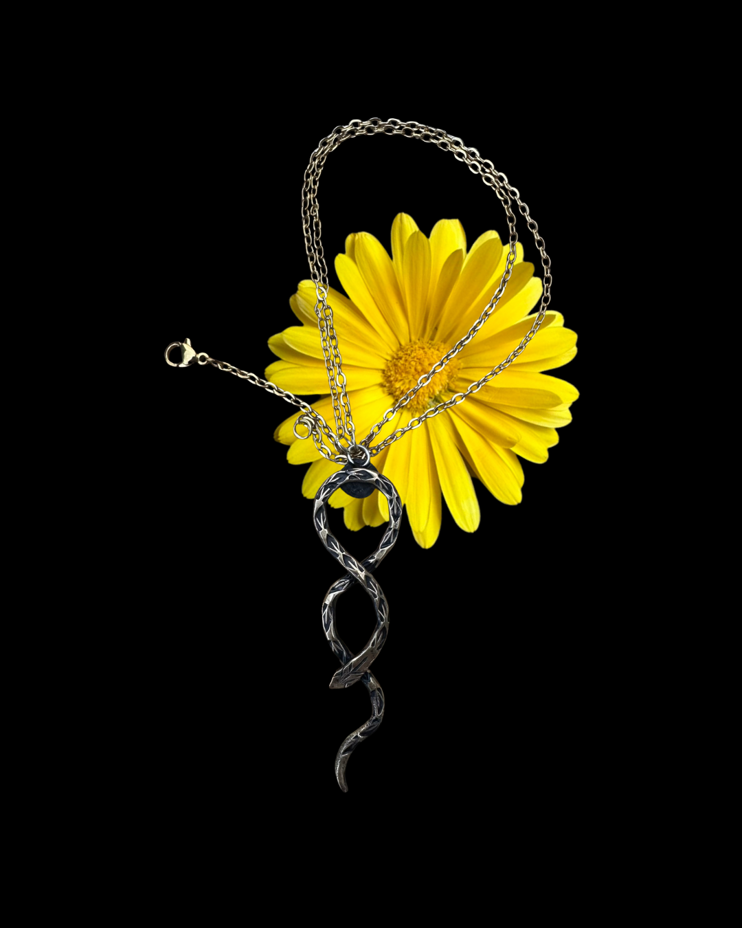 Serpents Slither Brass Necklace