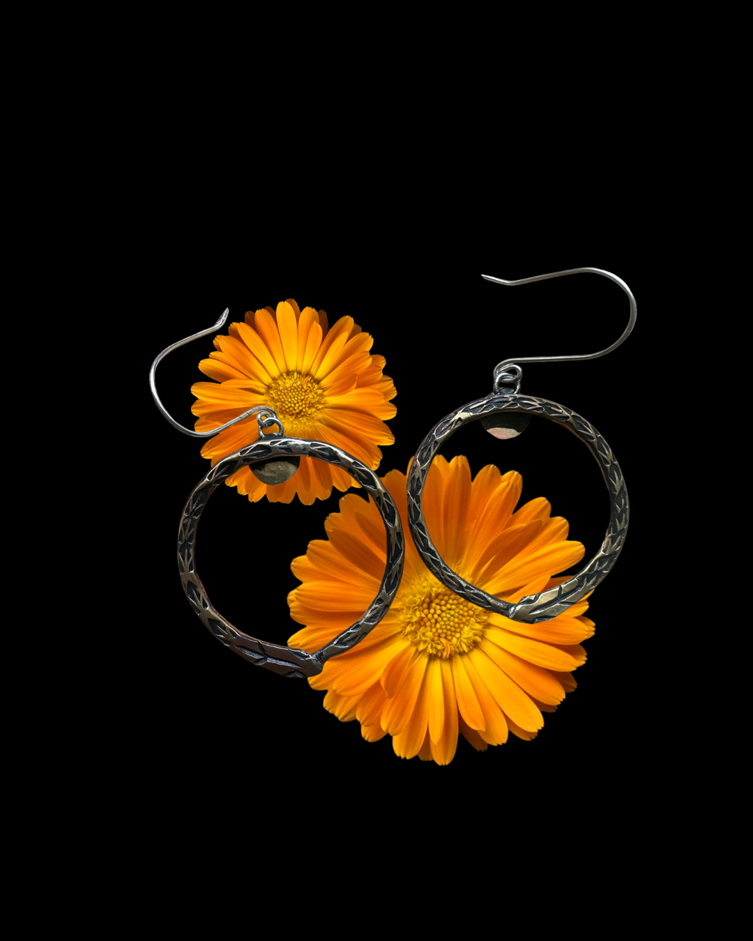 Ouroboros Earrings in Brass II
