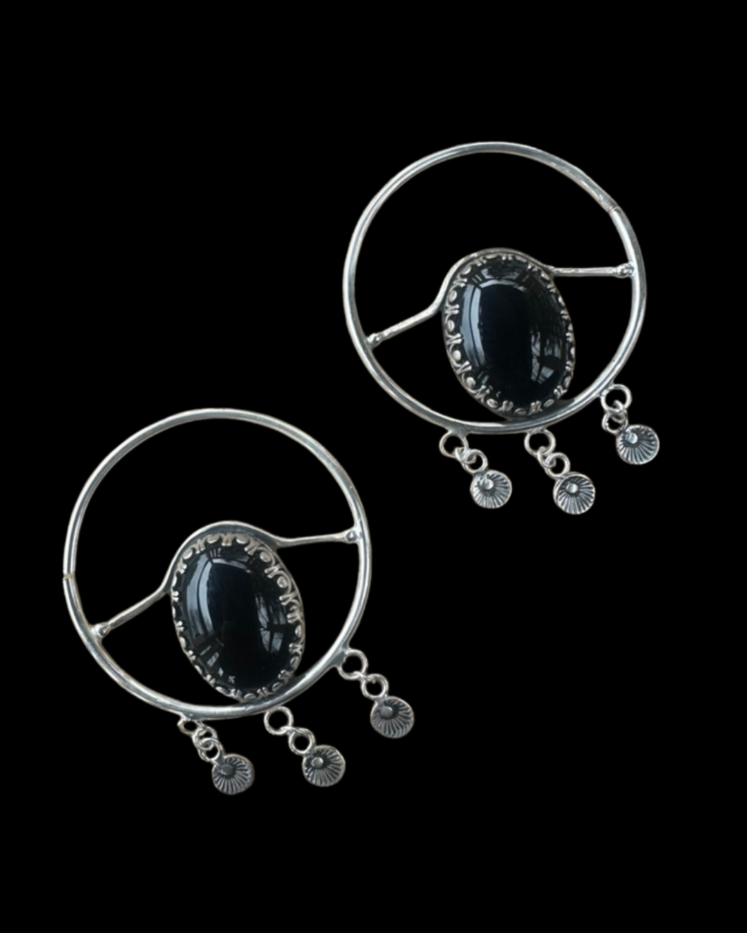 Charmed Onyx Hoop Ear Weights