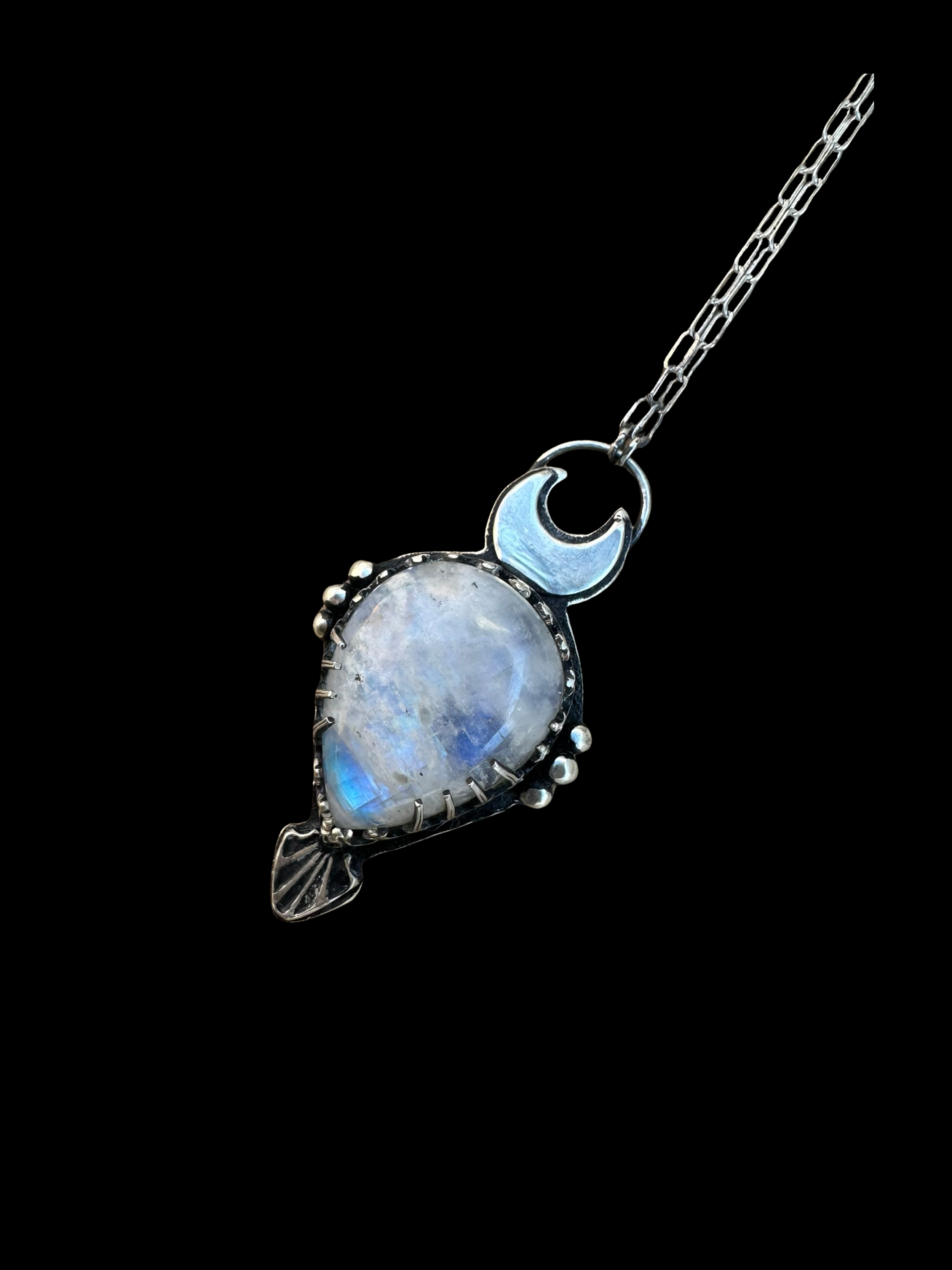 Moonstone + Moon Necklace II