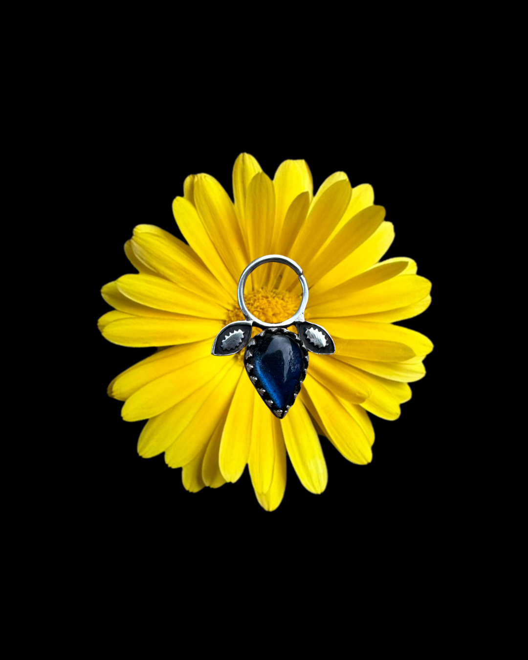 Labradorite Septum Ring