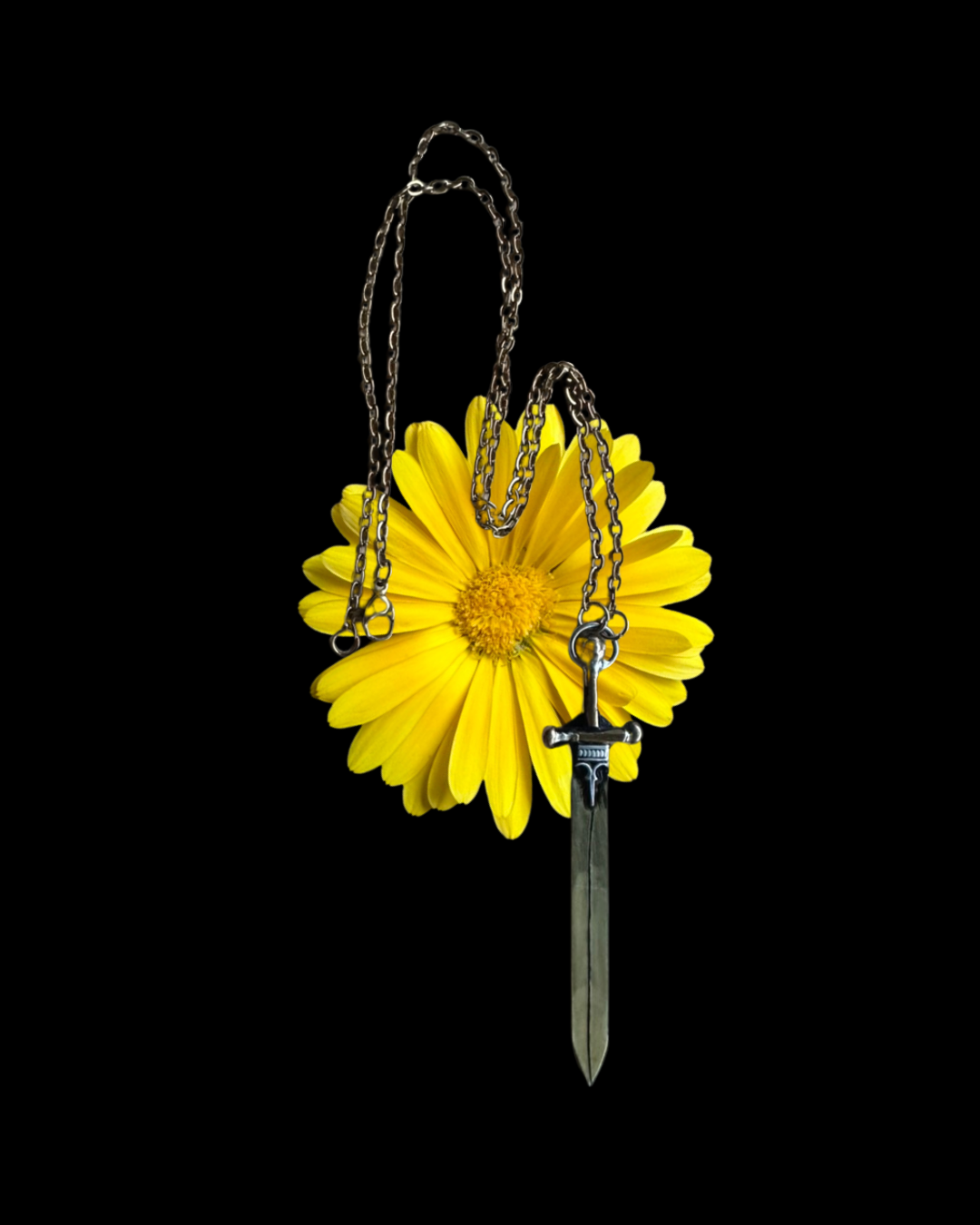 Sword Necklace in Brass
