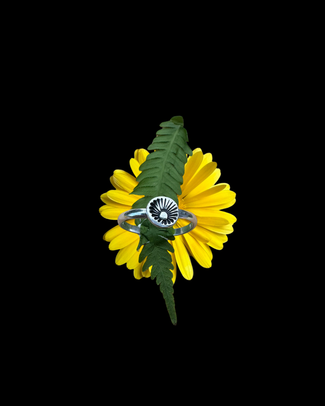 Sun Burst Stamp Ring (3 sizes)
