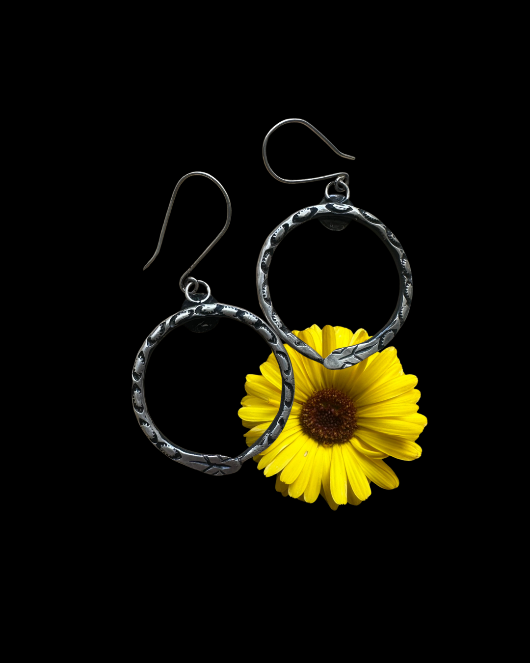 Ouroboros Earrings in Sterling Silver