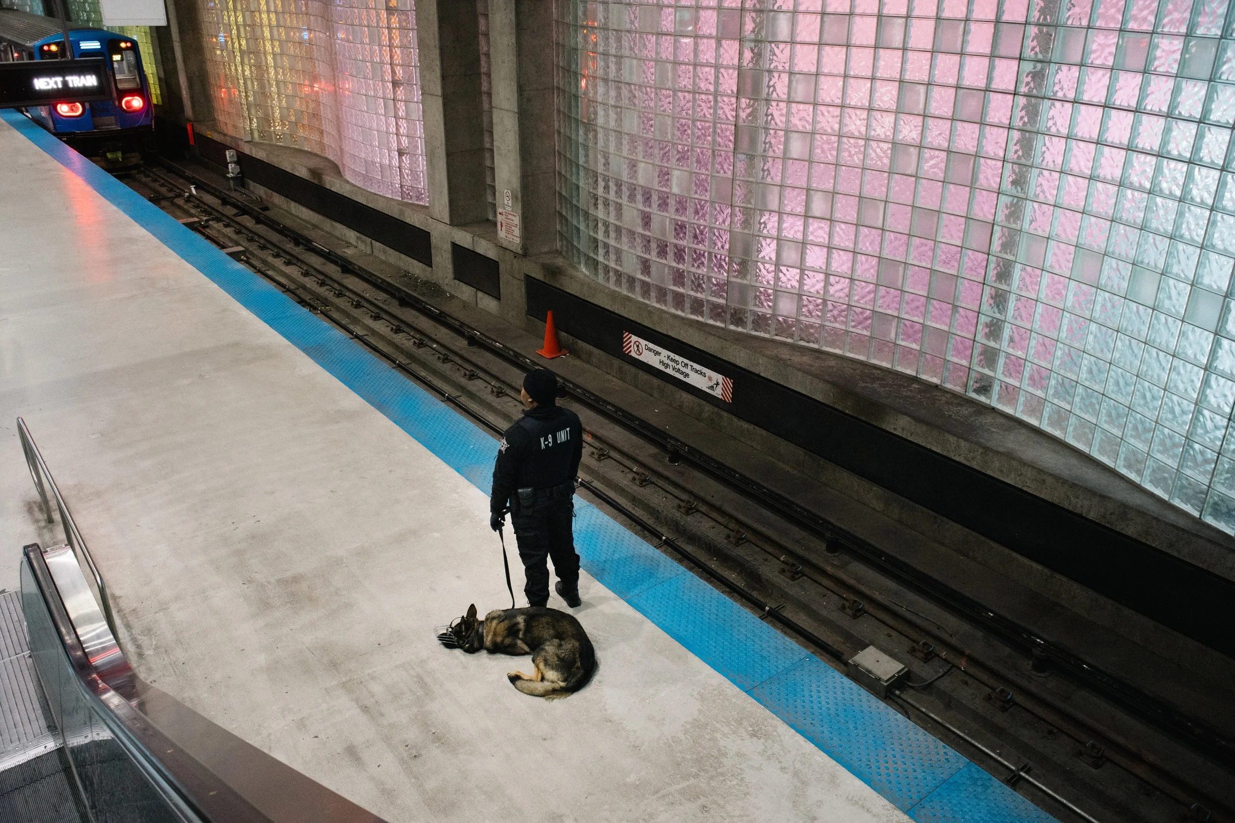  K9 Unit at the O’Hare Blue Line stop 