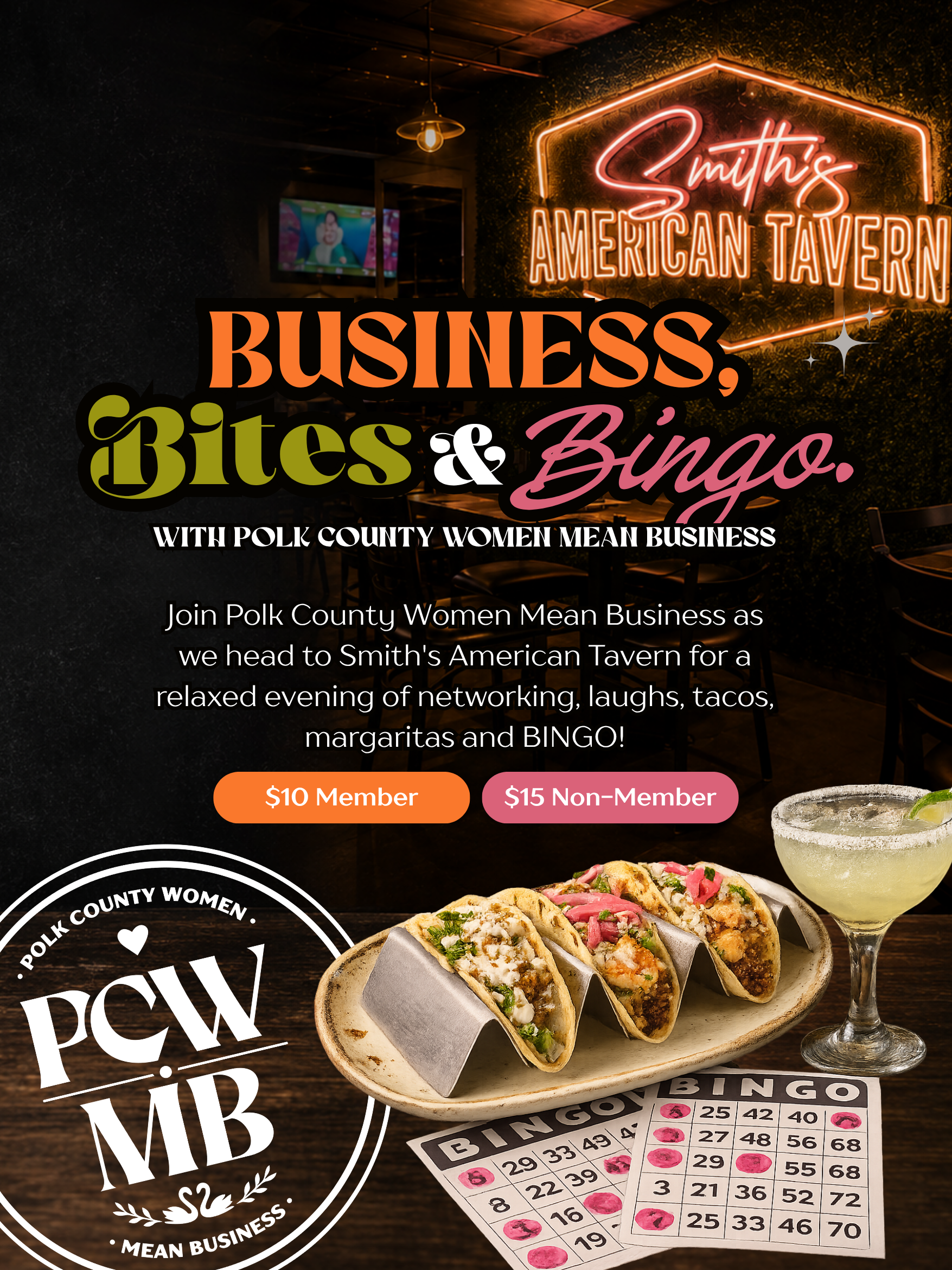 Business, Bites & Bingo with PCWMB 🌮🍹