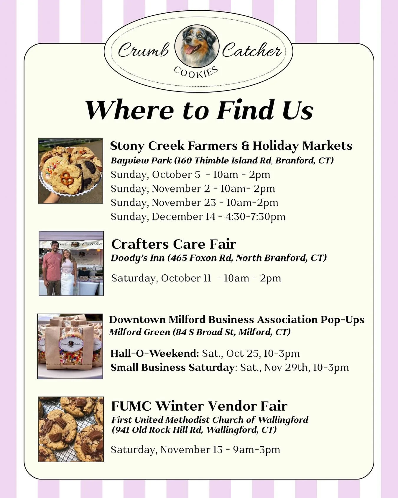 We added more dates to our fall calendar! See you there🎉