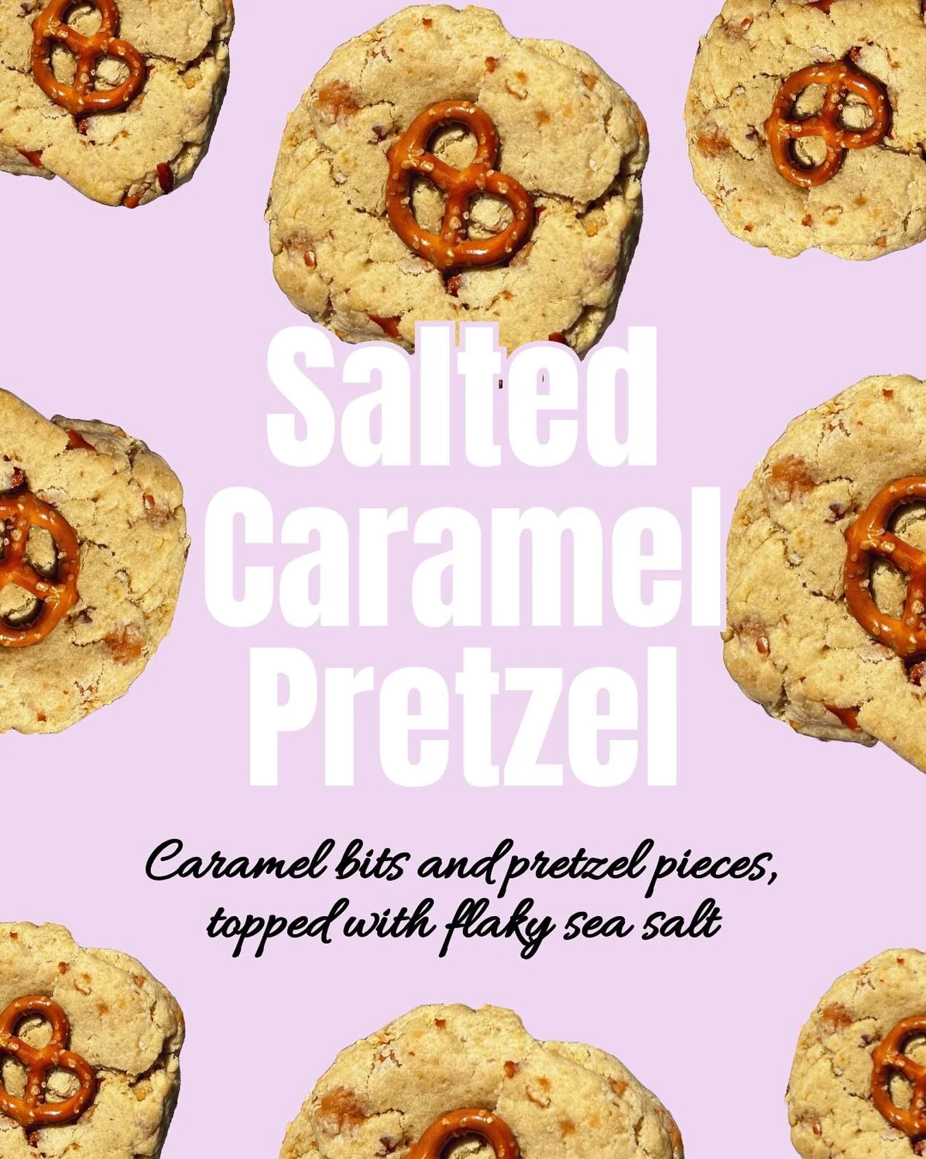 ⠀ ⠀ 
🍪 𝗠𝗲𝗲𝘁 𝘁𝗵𝗲 𝗕𝗮𝘁𝗰𝗵 &ndash; 𝗦𝗮𝗹𝘁𝗲𝗱 𝗖𝗮𝗿𝗮𝗺𝗲𝗹 𝗣𝗿𝗲𝘁𝘇𝗲𝗹🍪 Sweet meets salty with caramel swirls + pretzel crunch. One bite = hooked. 🥨

 #MeetTheBatch