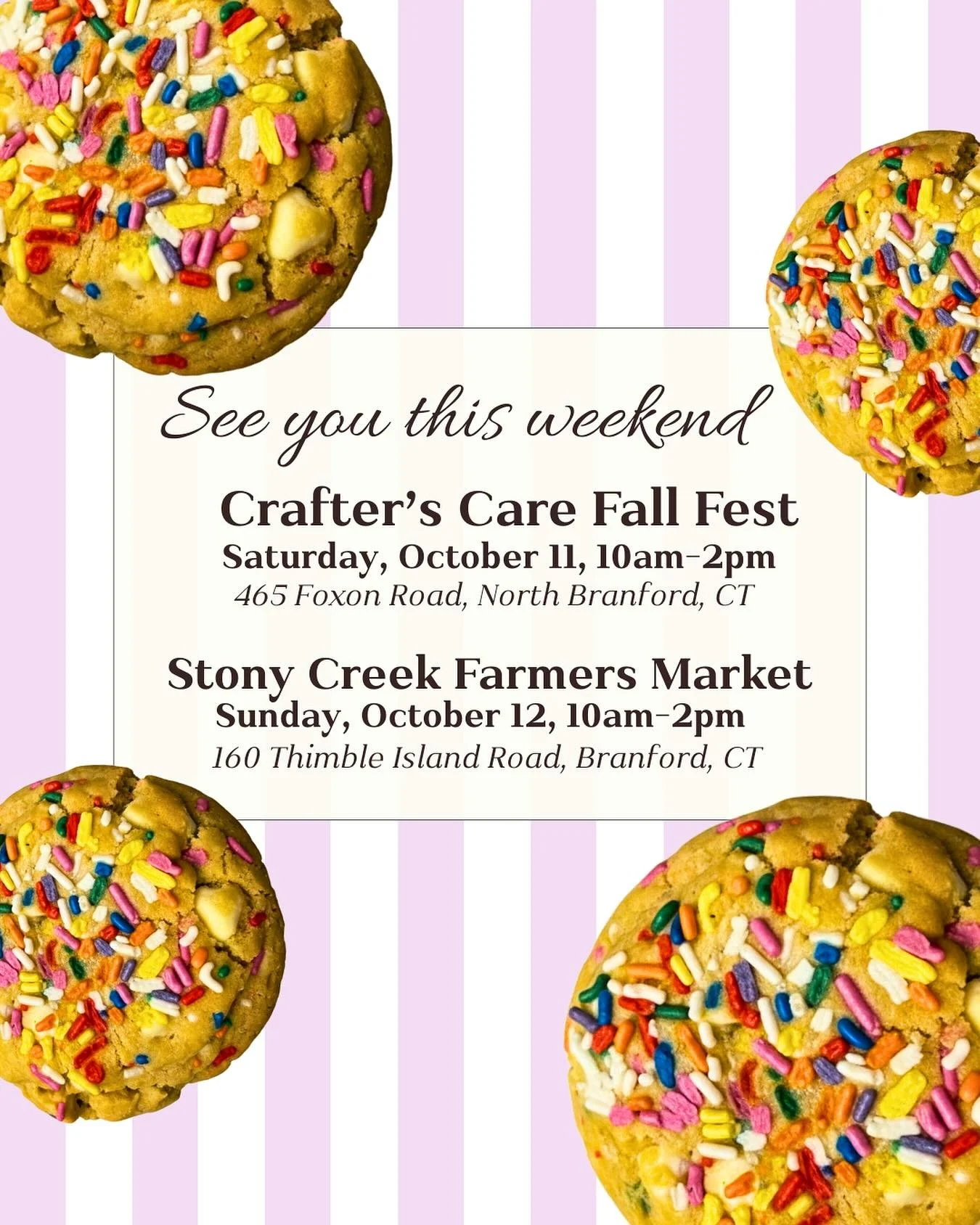 Two chances to catch us this weekend! Don&rsquo;t miss out 🎉