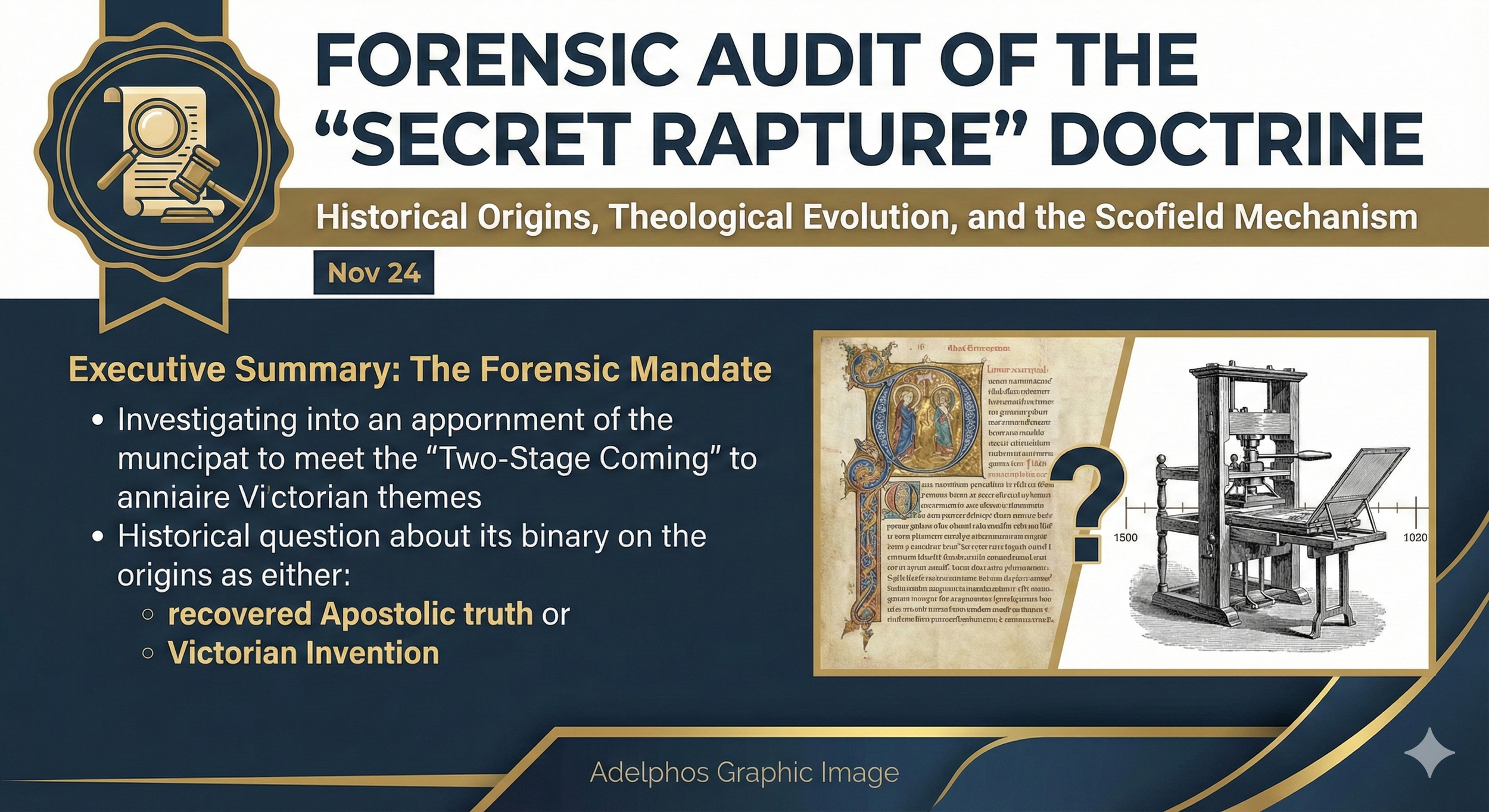 Forensic Audit of the "Secret Rapture" Doctrine: Historical Origins, Theological Evolution, and the Scofield Mechanism
