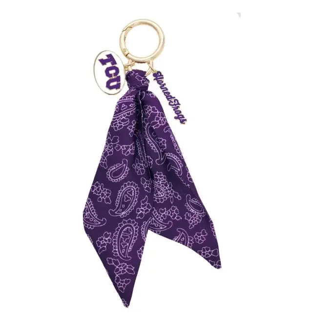 TCU Horned Frogs Logo Bandana Bag Charm