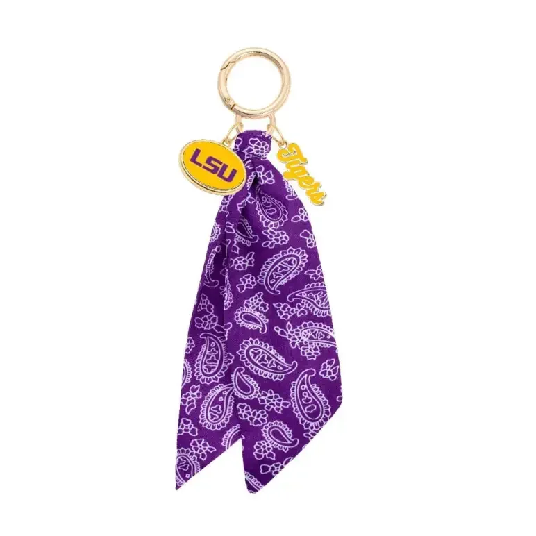 LSU Tigers Logo Bandana Bag Charm