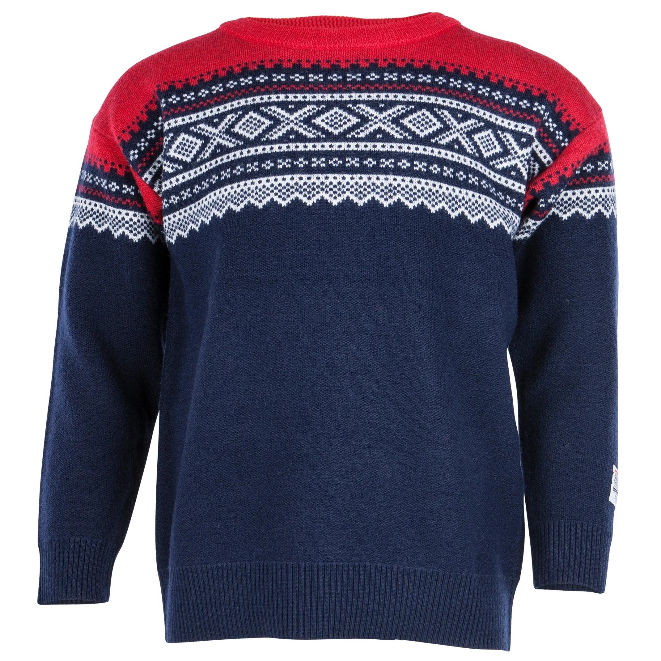 The Marius pattern is inspired by traditional Setesdal sweater. While the traditional sweaters used the natural colors of sheep wool - black, gray, brown and white - Marius sweater designs incorporate colors, with the most common being red, white and