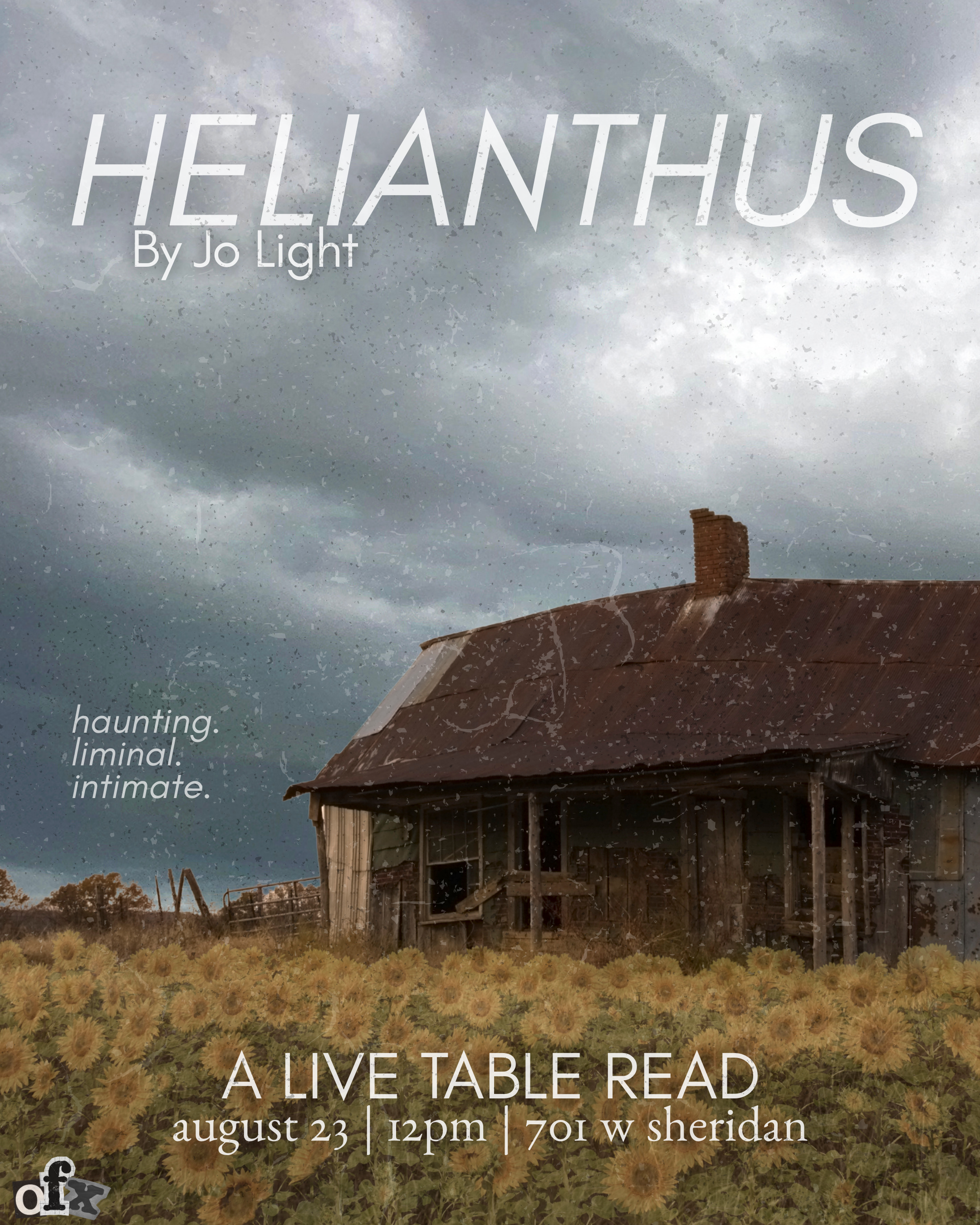 Live Table Read "Helianthus" by Jo Light