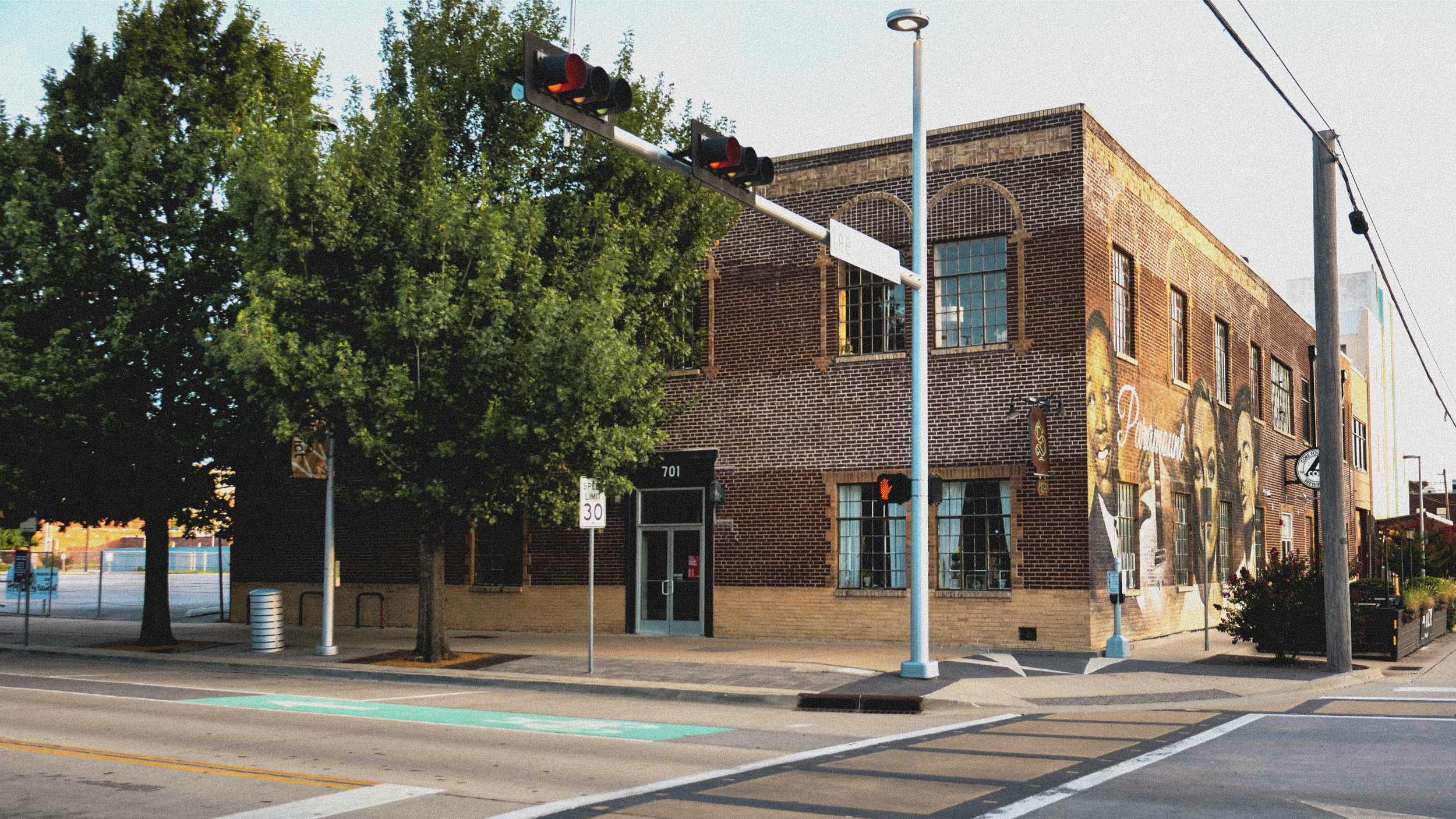 Exterior image of Oklahoma Film Exchange in the Paramount Building on Film Row on Sheridan Ave in Oklahoma City.