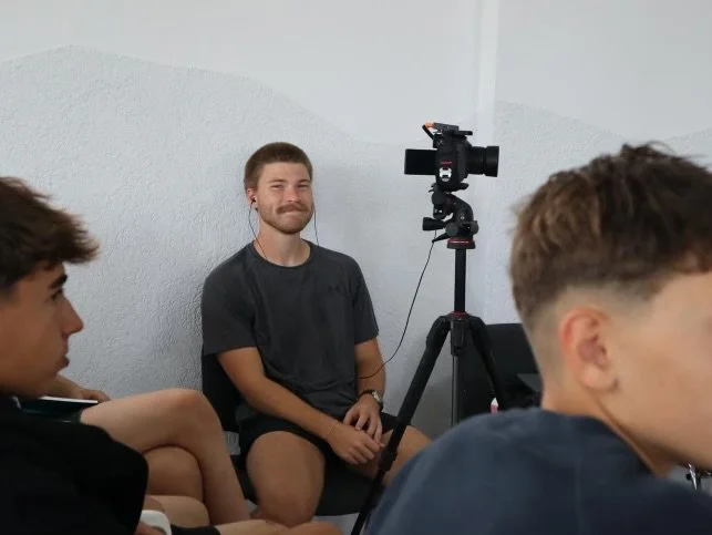 John behind the camera