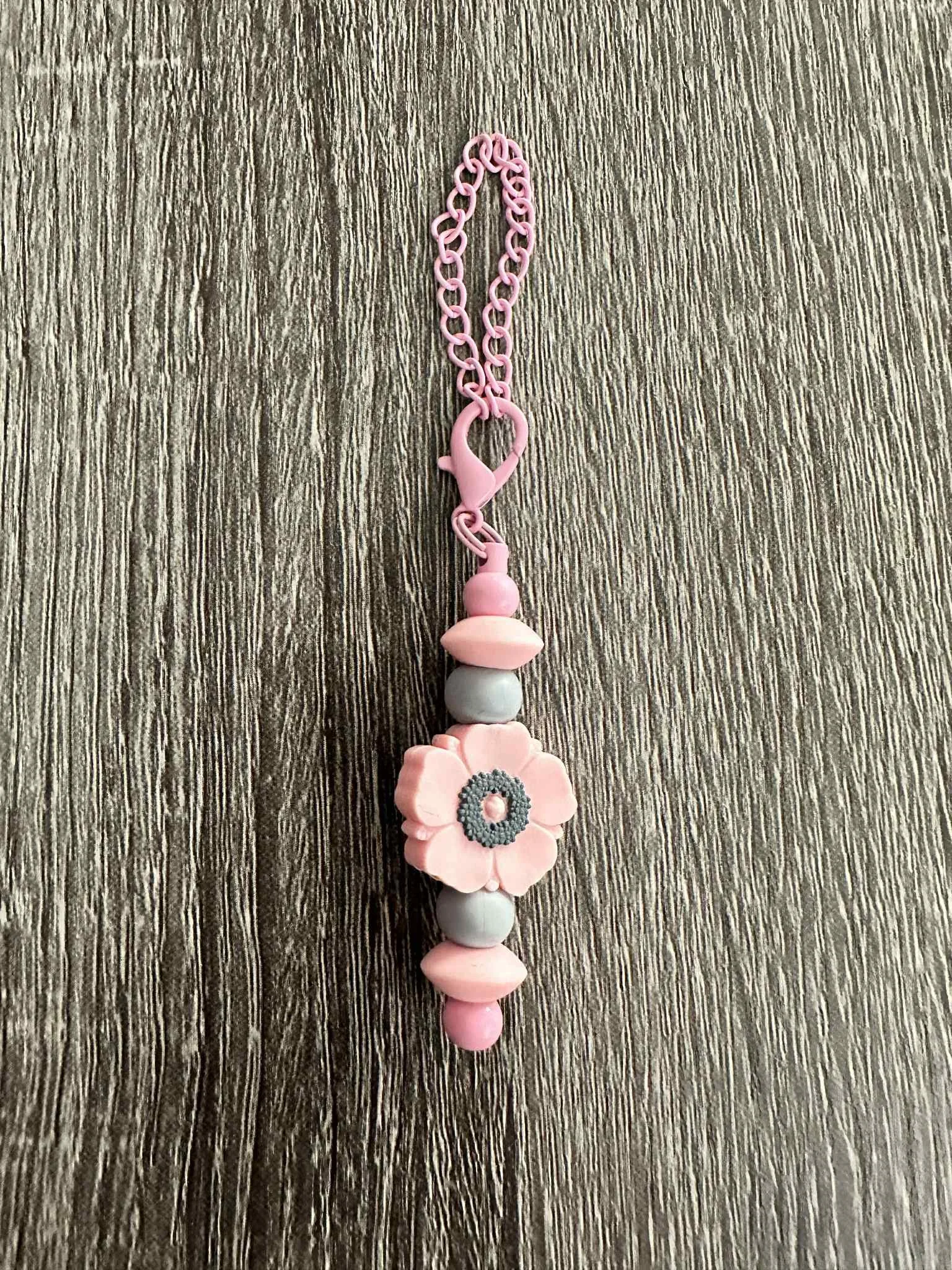 Pink flower charm