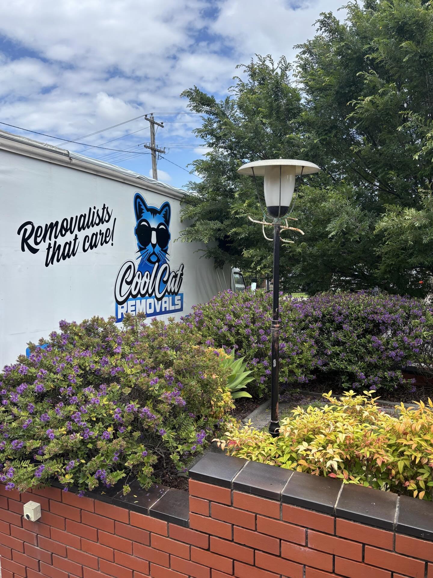 Gotta love a good shot like this one! Cool Cat truck looking sharp, and the garden  looking mint 😸📸 

If you&rsquo;re chasing this level of smooth on your next move, we&rsquo;ve got you covered. Let us take the stress off your shoulders 💙📦

📞&nb