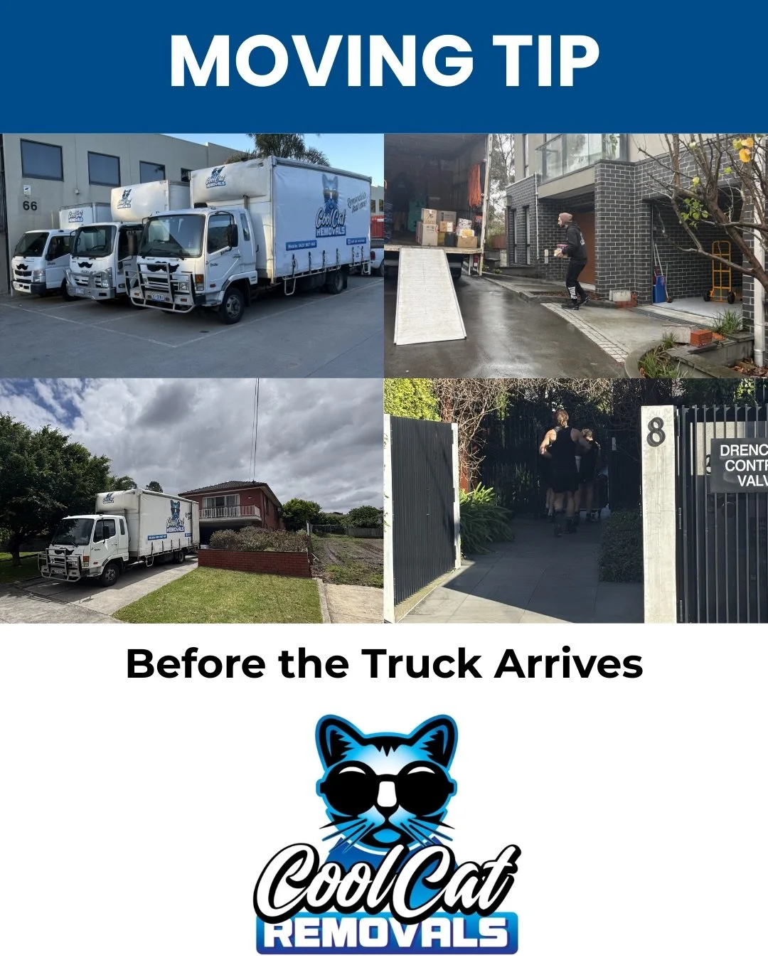 Moving soon?

These simple steps can make a huge difference on moving day.

Before the Truck Arrives:

- Clear pathways for easy access
- Finish packing before the team arrives
- Empty the fridge and freezer
- Secure pets and children
- Keep importan
