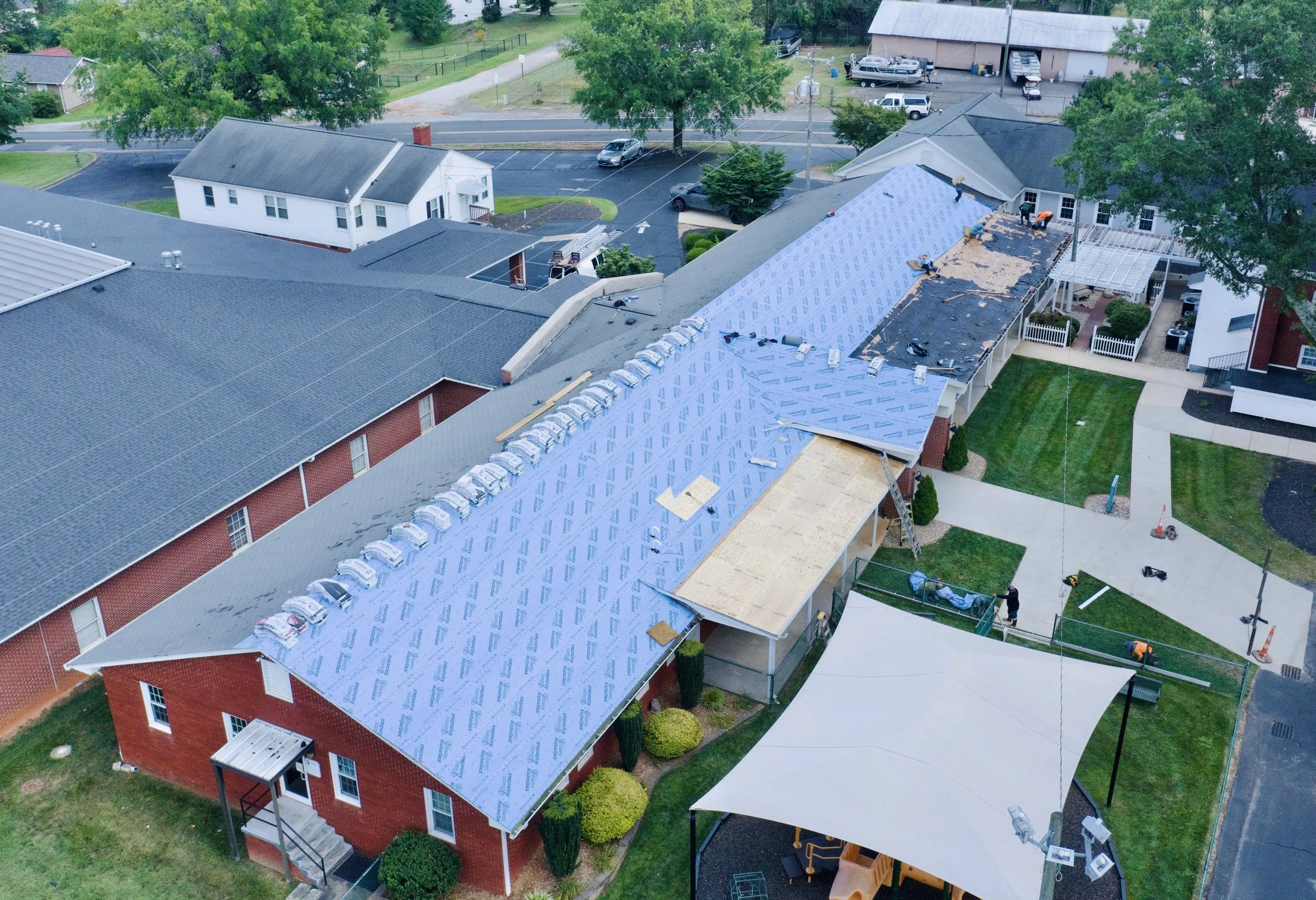 Church Roof Replacement in Spartanburg, SC completed by Yelton Roofing.