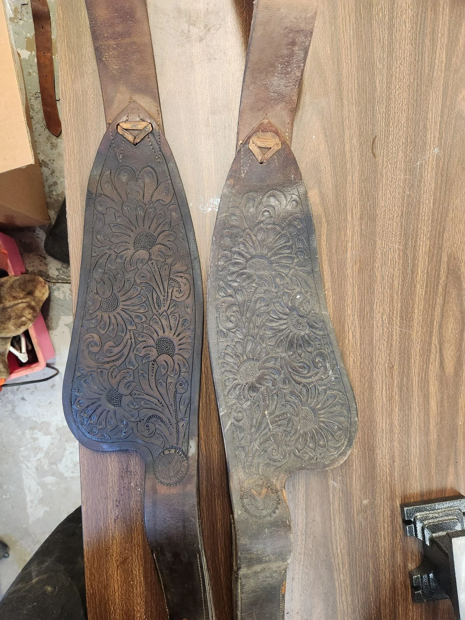 Before and after BridleBright! Picture kindly provide by Hudson's Tack and More.