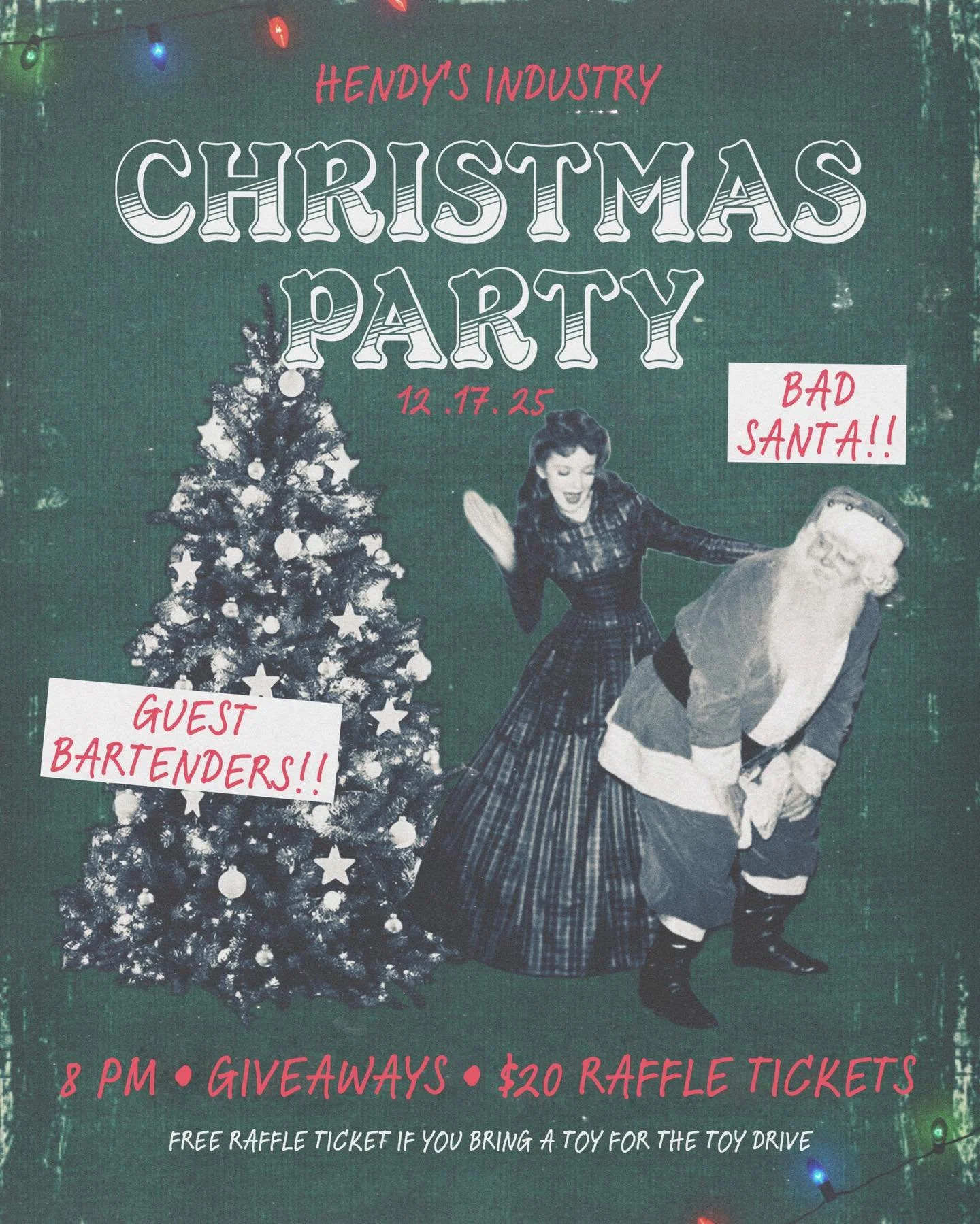 Celebrate the season with us! 🎄✨ Bad Santa. Guest bartenders. Giveaways. $20 Raffle Tickets. And YOU at Hendy&rsquo;s Christmas Party on December 17th! You get a free raffle ticket if you bring a toy for the toy drive. Tis the season to party Dallas