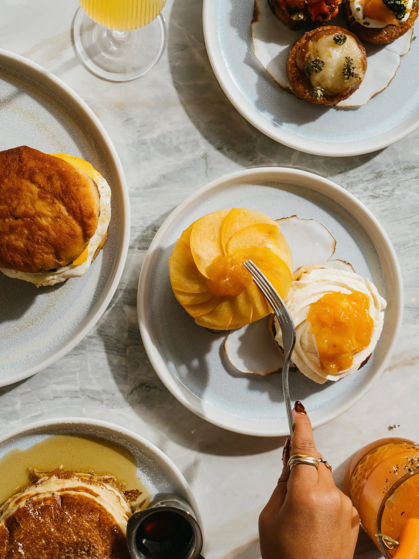 This weekend, we brunch! Join us every Saturday &amp; Sunday for brunch from 11 AM - 4 PM. Make your reservation at the link in our bio or on Resy 🥂🥞🍳