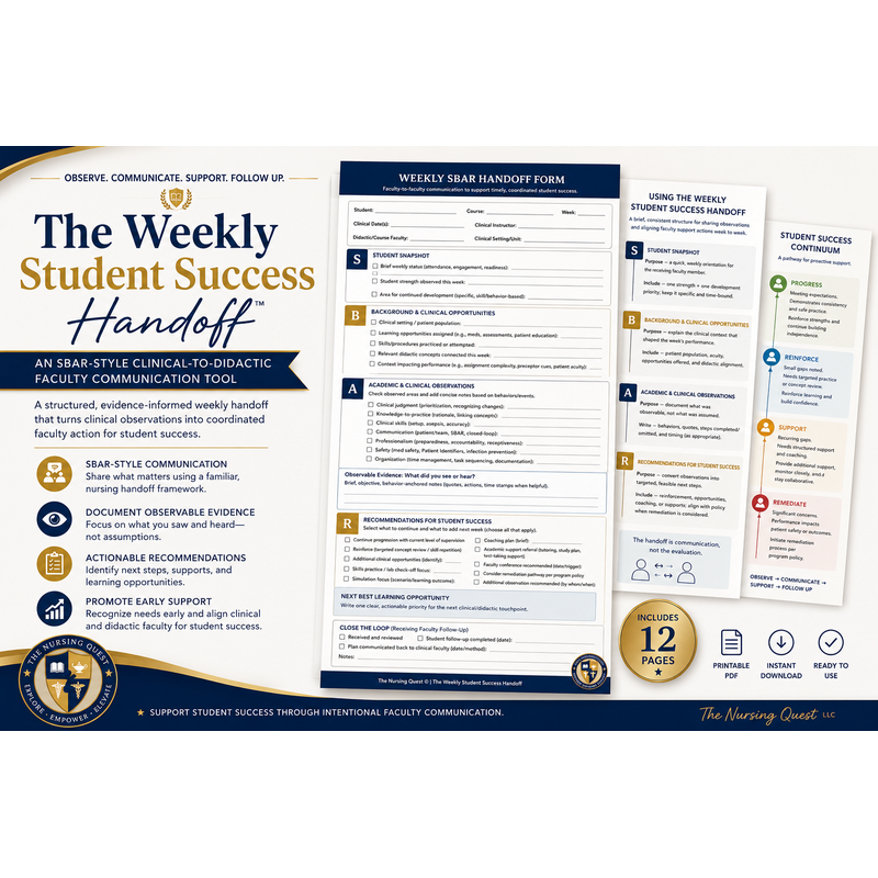 The Weekly Student Success Handoff