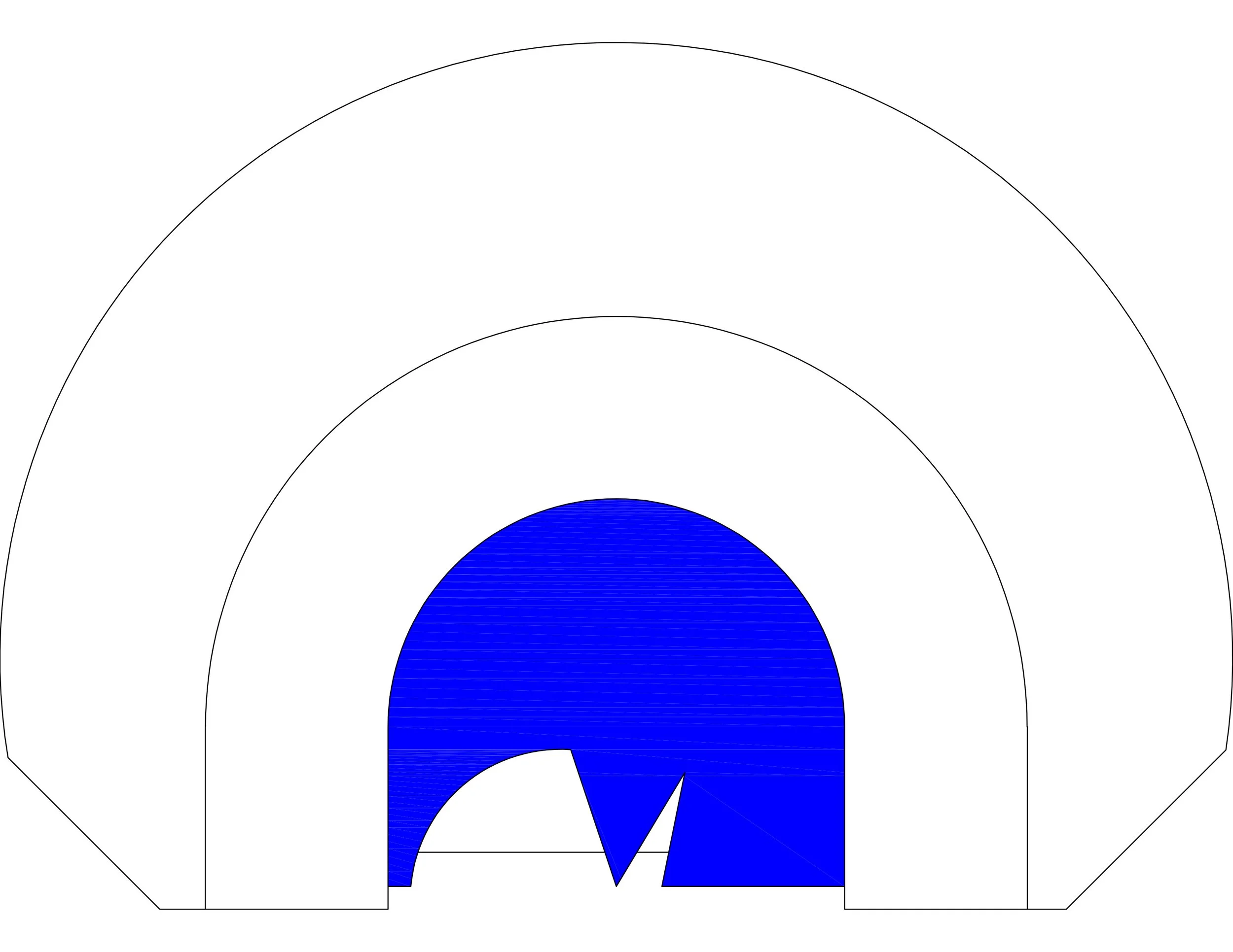 Color-coded diagram of a hockey rink with a blue shaded team area and an arrow indicating movement.