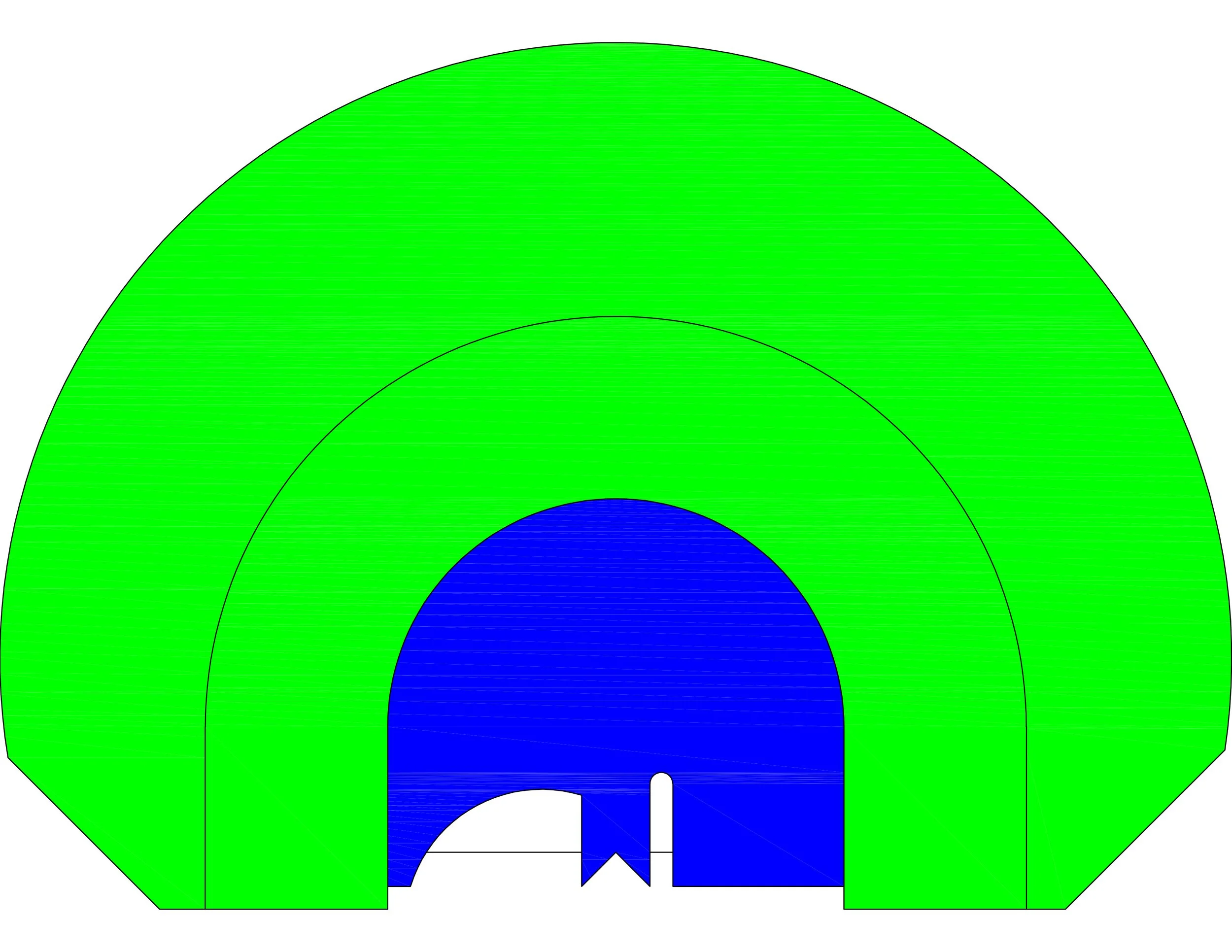Color-coded diagram of a baseball stadium with seating sections in blue, green, and gray.