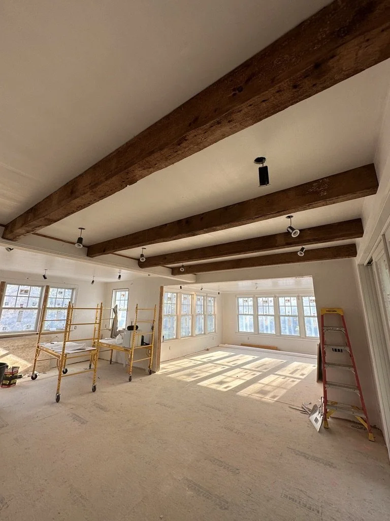 An image of a room in the middle of a remodel.