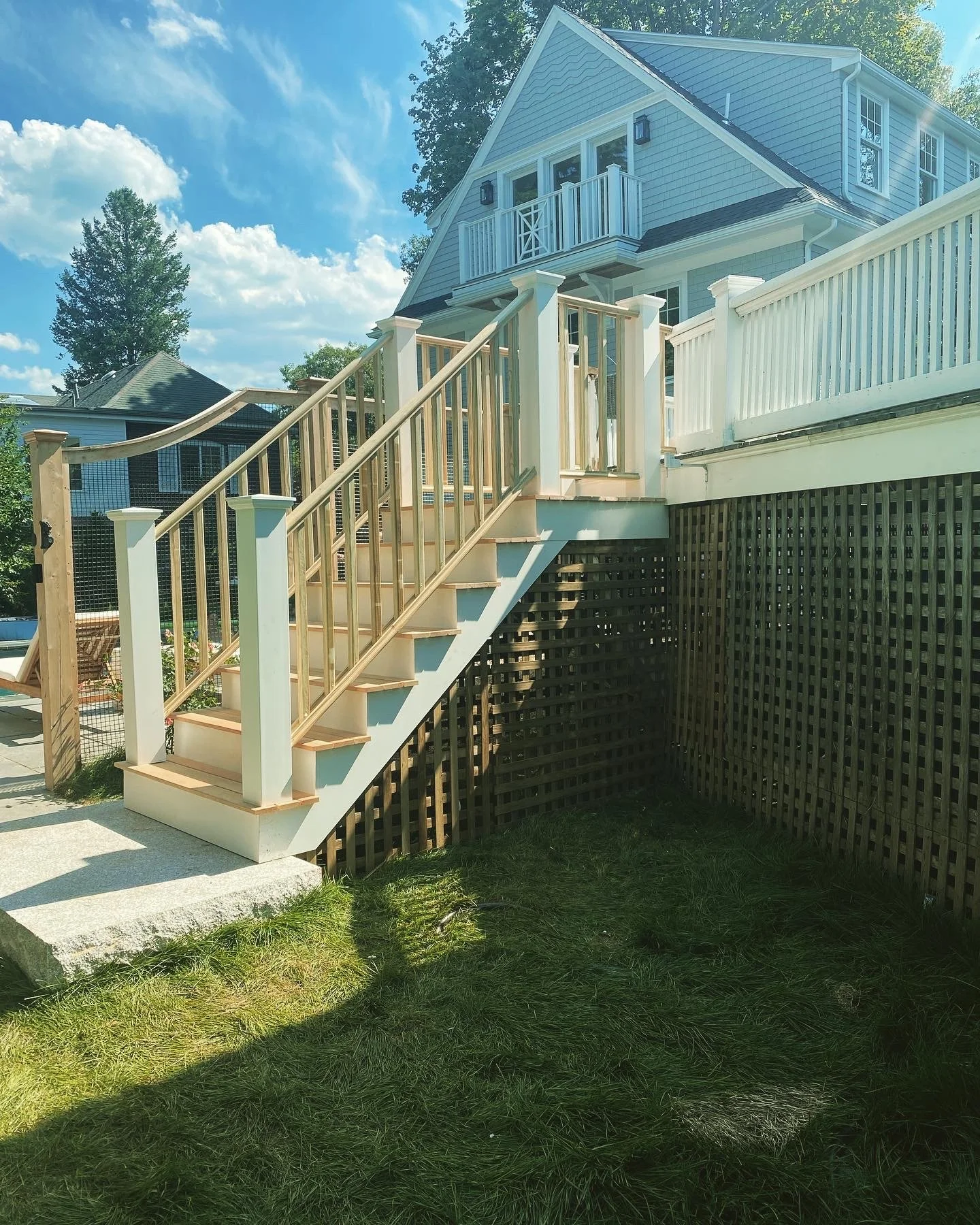An image of a custom wooden deck.