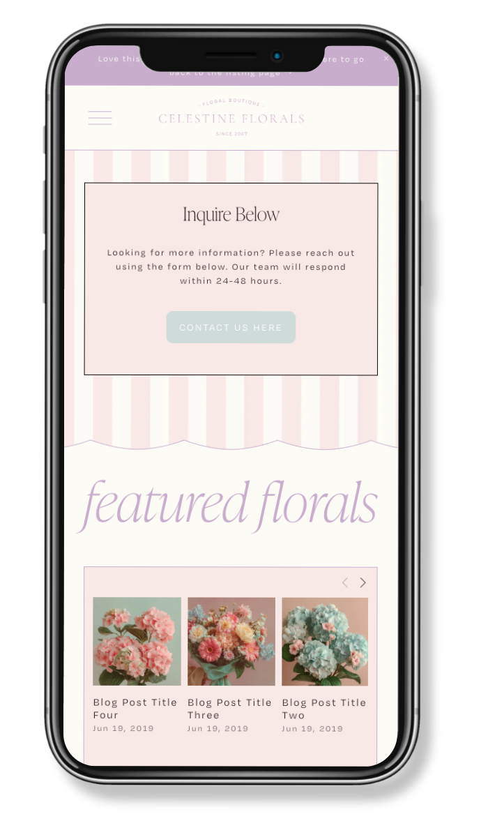 FLORIST WEBSITE TEMPLATE