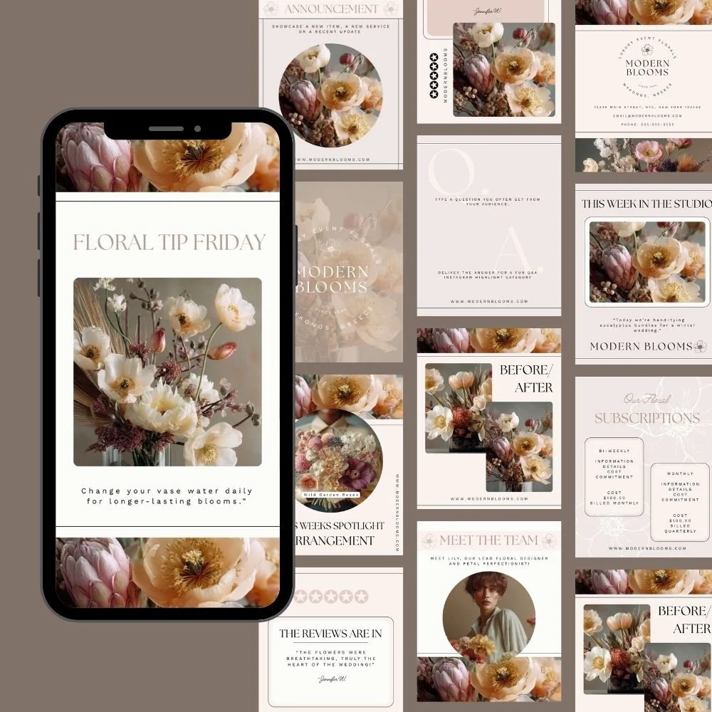 Modern Blooms Social Media Templates